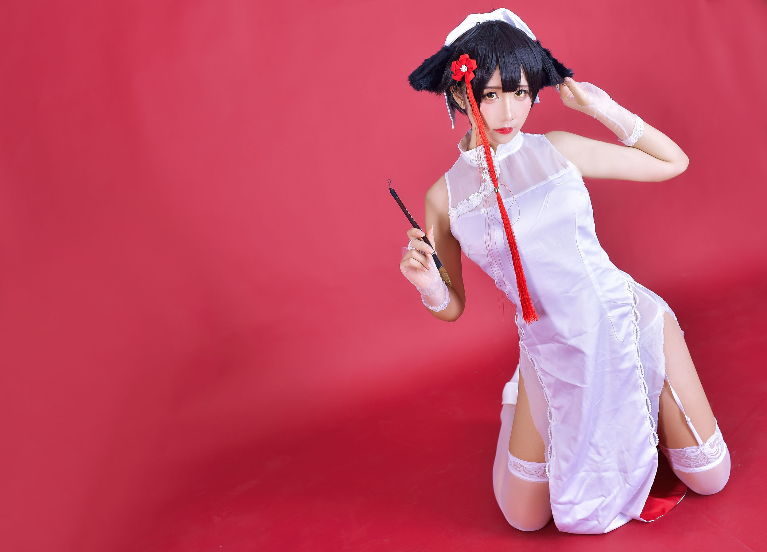 动漫博主九曲Jean 碧蓝航线 旗袍 [15P] - 秀人网免费无水印在线套图写真