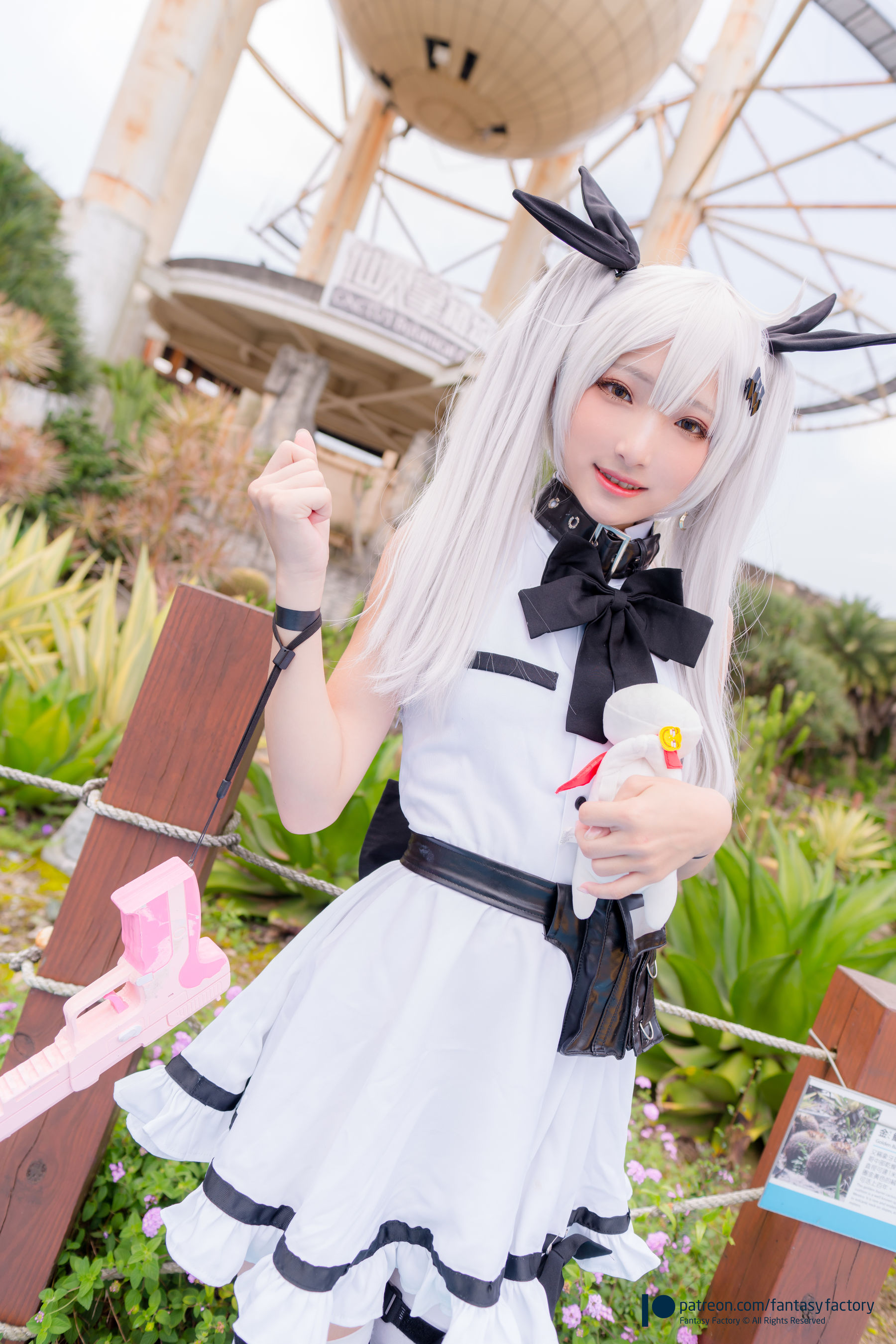 [Cosplay写真] 小丁 《Fantasy Factory》 – 2019.11 黑白 薄纱 网袜 [74P] - 秀人网免费无水印在线套图写真