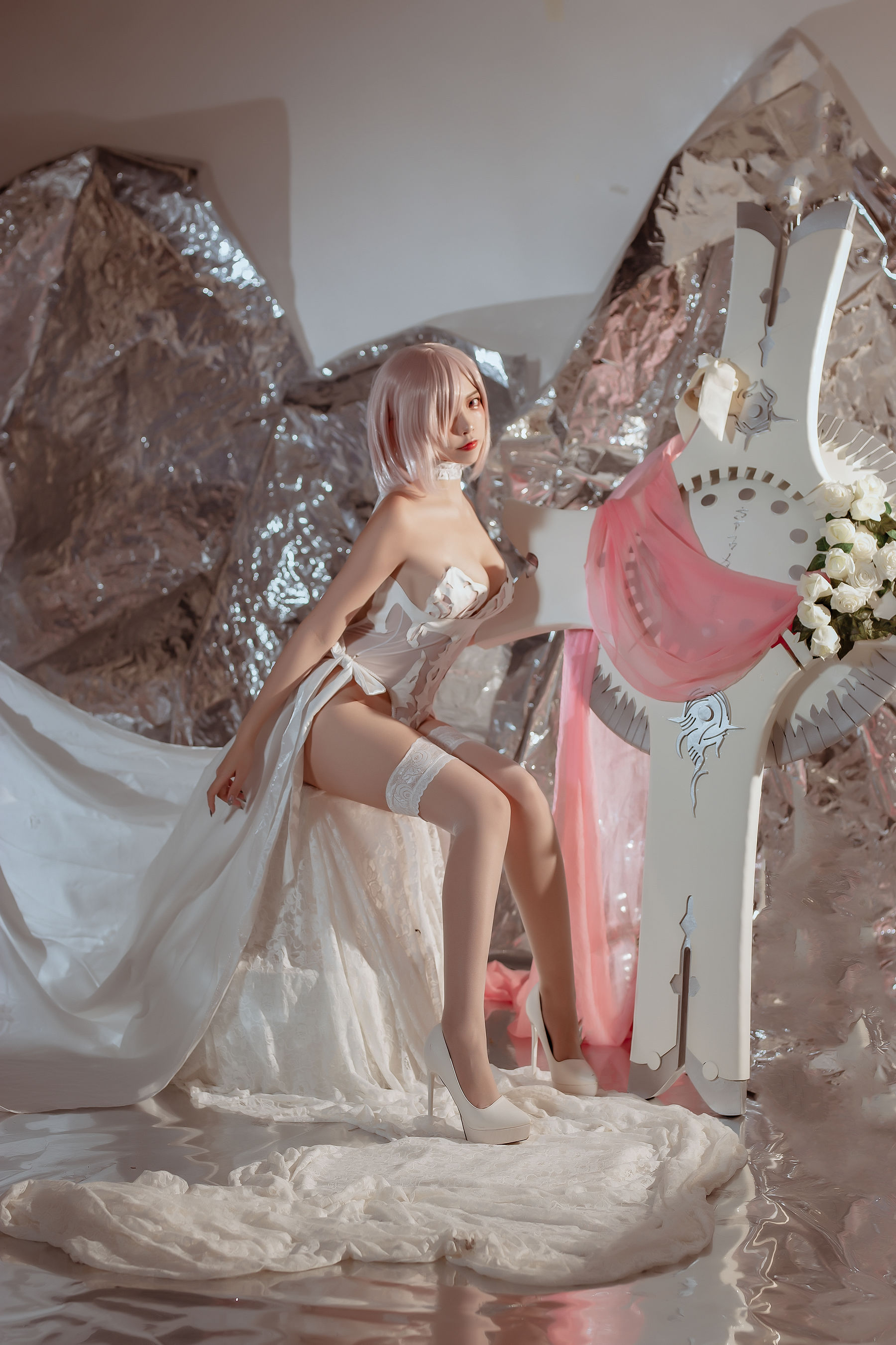 人气Coser二佐Nisa – fate玛修婚纱 [40P] - 秀人网免费无水印在线套图写真