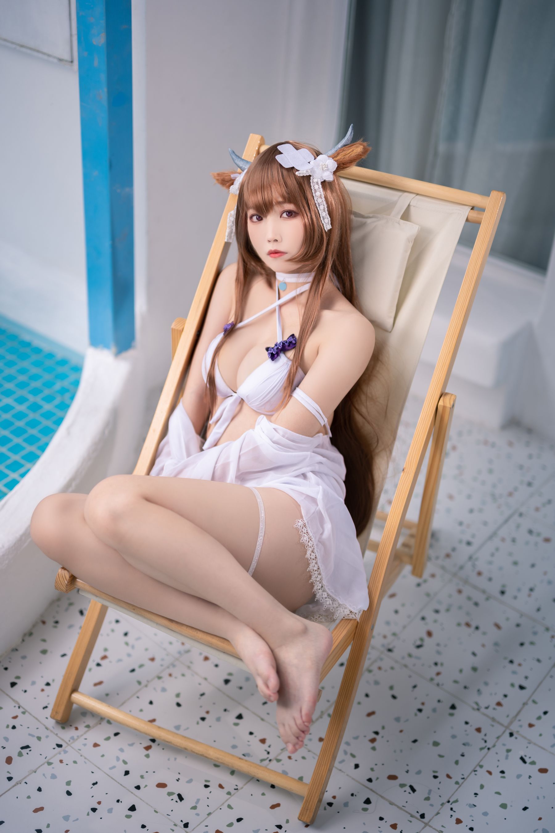 Cosplay汪知子 – 樫野泳装 [33P] - 秀人网免费无水印在线套图写真