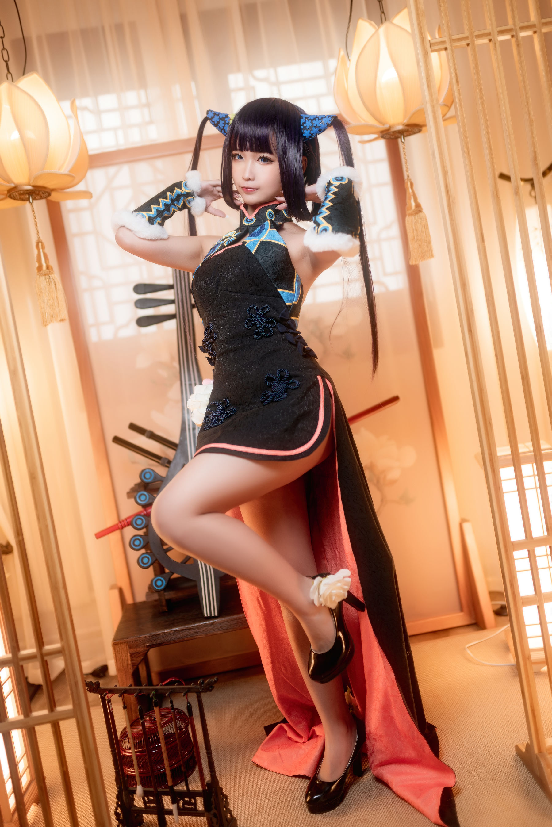 [Cosplay写真] 动漫博主蠢沫沫 – 杨玉环二破 [40P] - 秀人网免费无水印在线套图写真