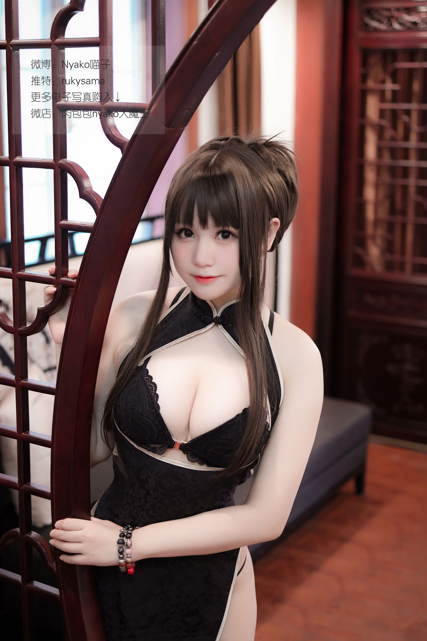 萌妹子Nyako喵子 旗袍本A [104P] - 秀人网免费无水印在线套图写真