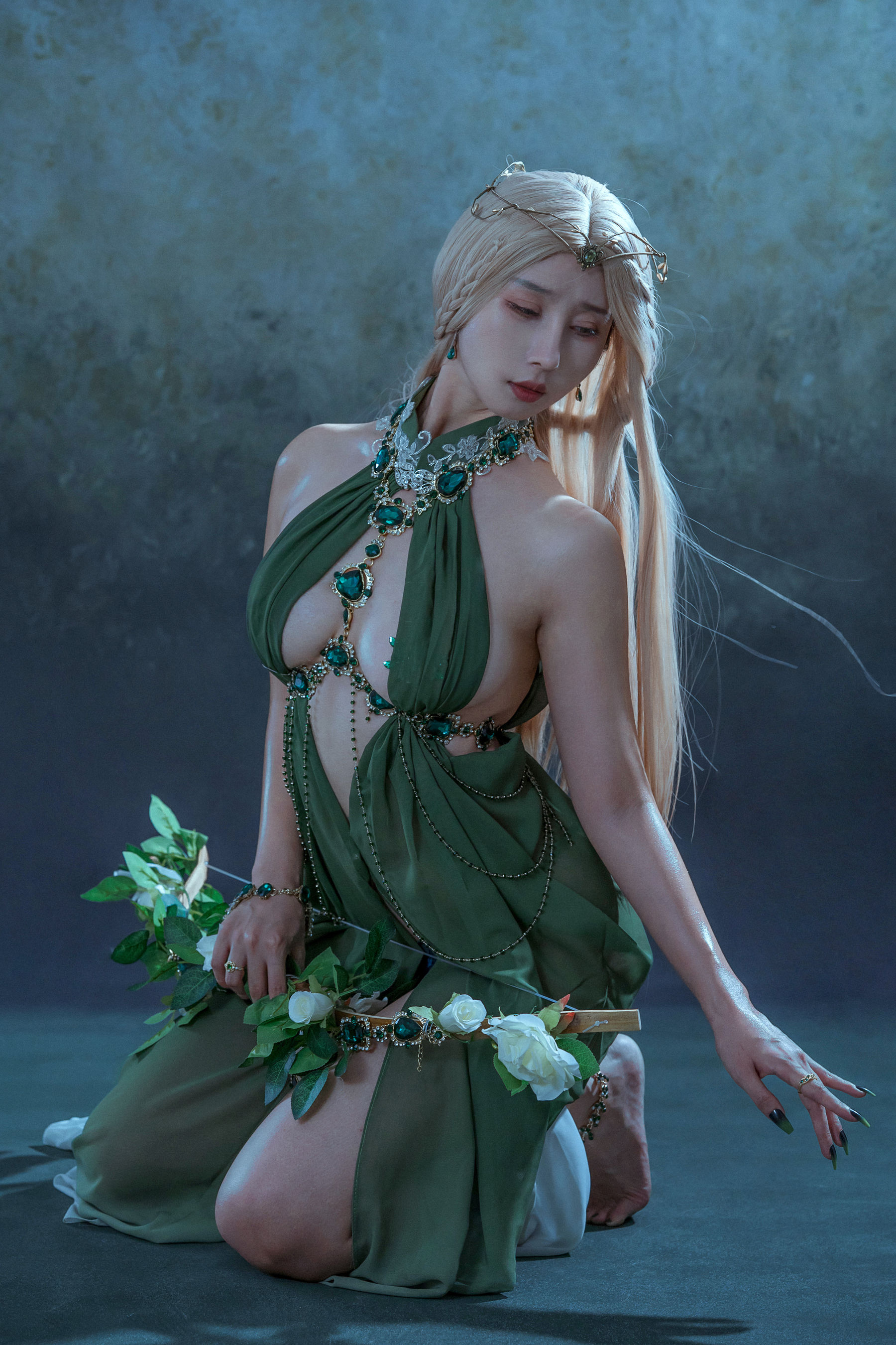 云溪溪 – 奶桃 孔雀石 [40P] - 秀人网免费无水印在线套图写真