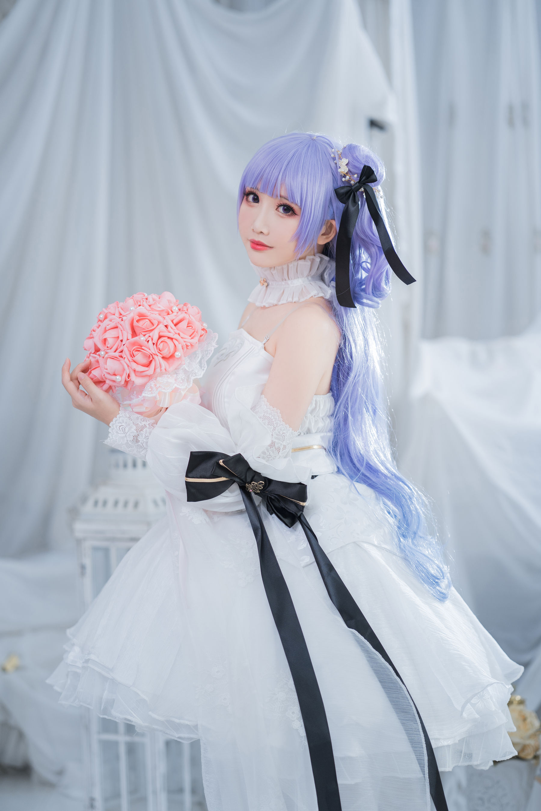 [Cosplay写真] 可爱人气Coser面饼仙儿 – 独角兽婚纱 [14P] - 秀人网免费无水印在线套图写真