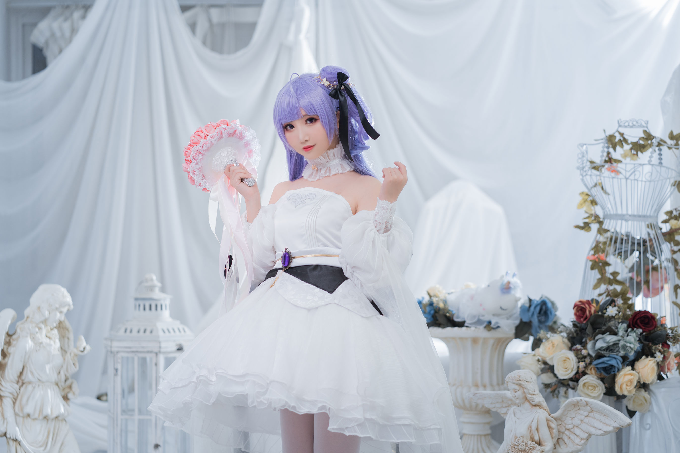 [Cosplay写真] 可爱人气Coser面饼仙儿 – 独角兽婚纱 [14P] - 秀人网免费无水印在线套图写真