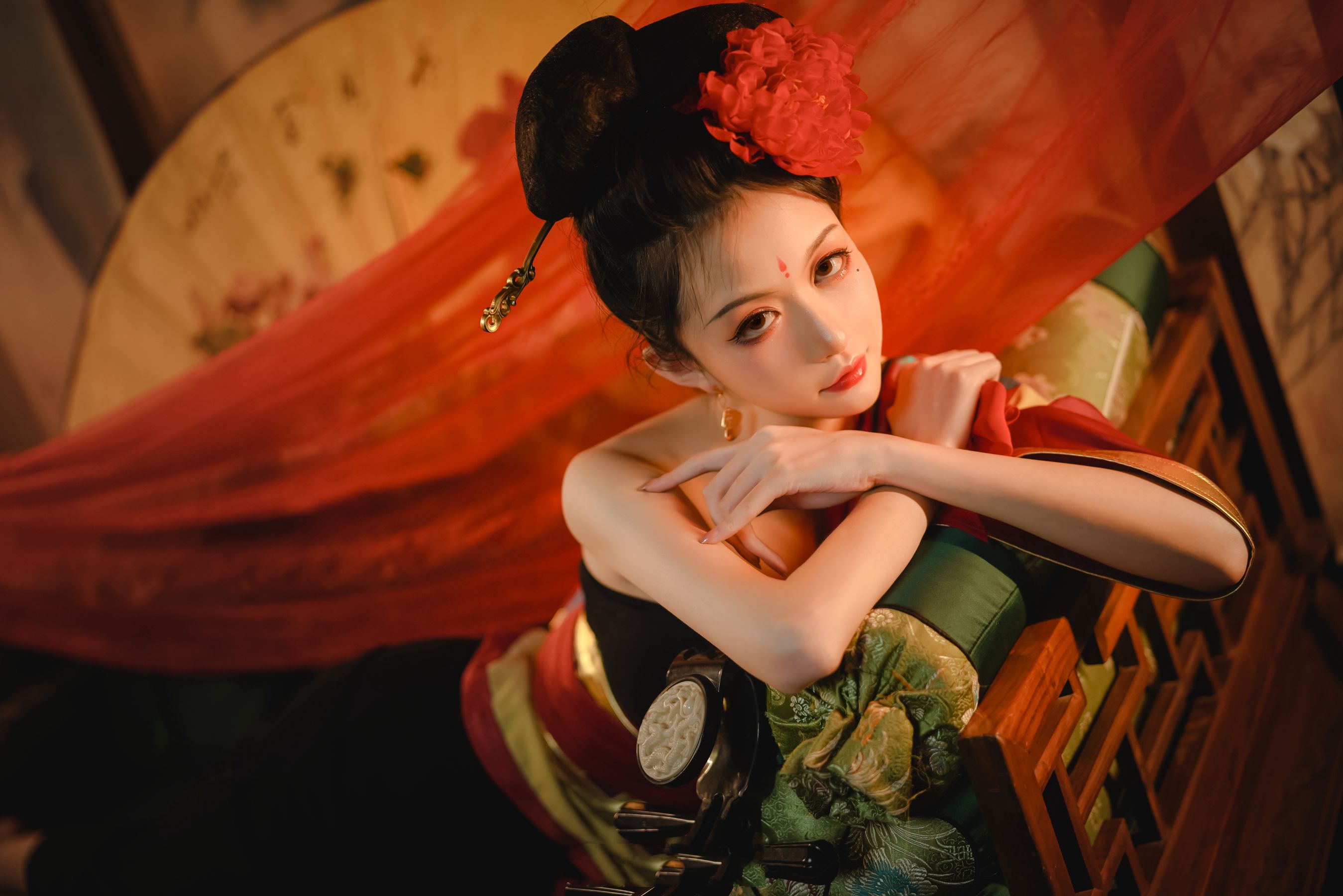 COS萌妹沧霁桔梗 – 一千零一个江湖 [15P] - 秀人网免费无水印在线套图写真