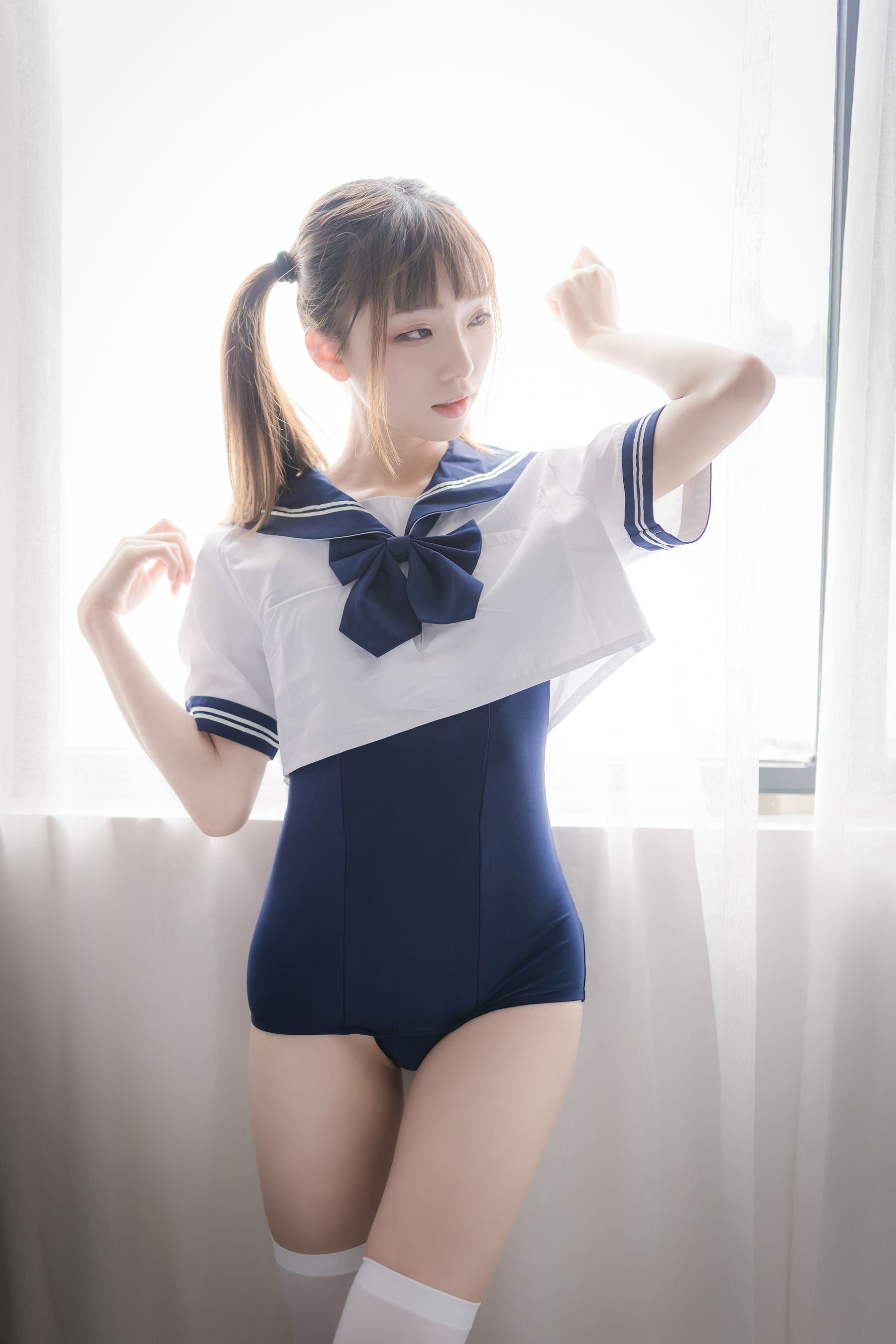 动漫博主Kitaro_绮太郎 – 泳装JK [43P] - 秀人网免费无水印在线套图写真