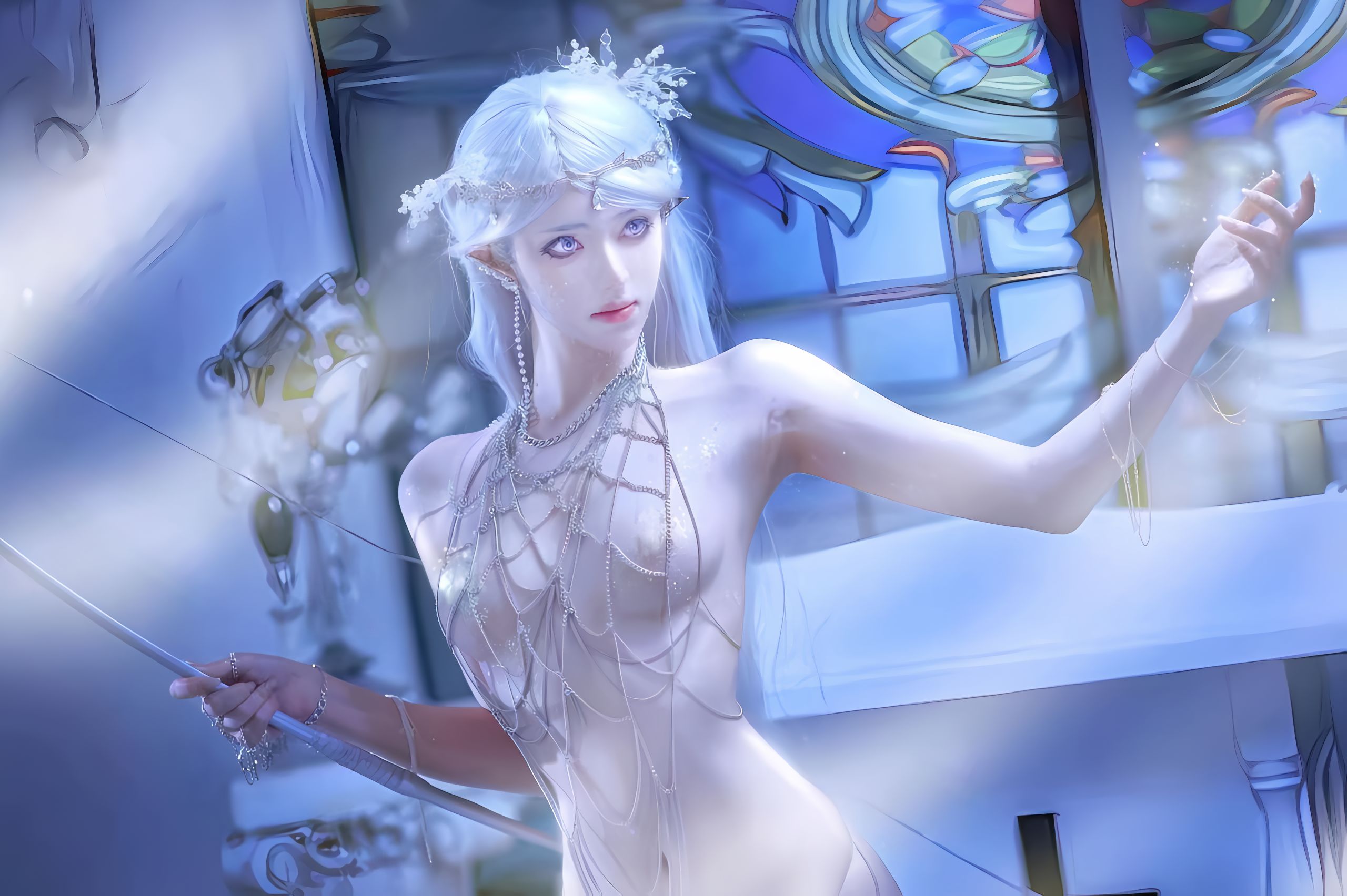 动漫博主南桃Momoko – 精灵屑 [13P] - 秀人网免费无水印在线套图写真