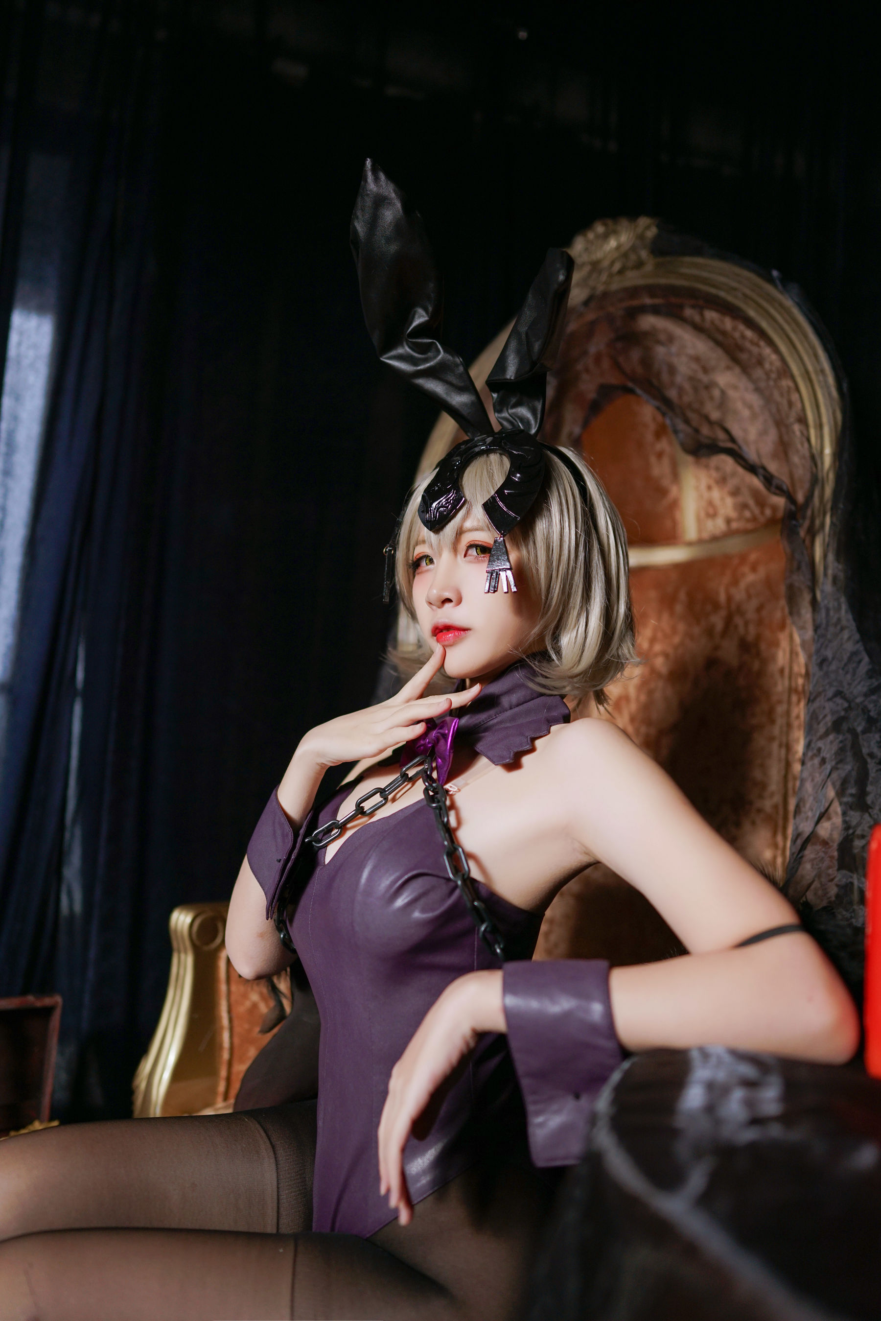 人气Coser二佐Nisa Fate黑贞兔女郎 [16P] - 秀人网免费无水印在线套图写真