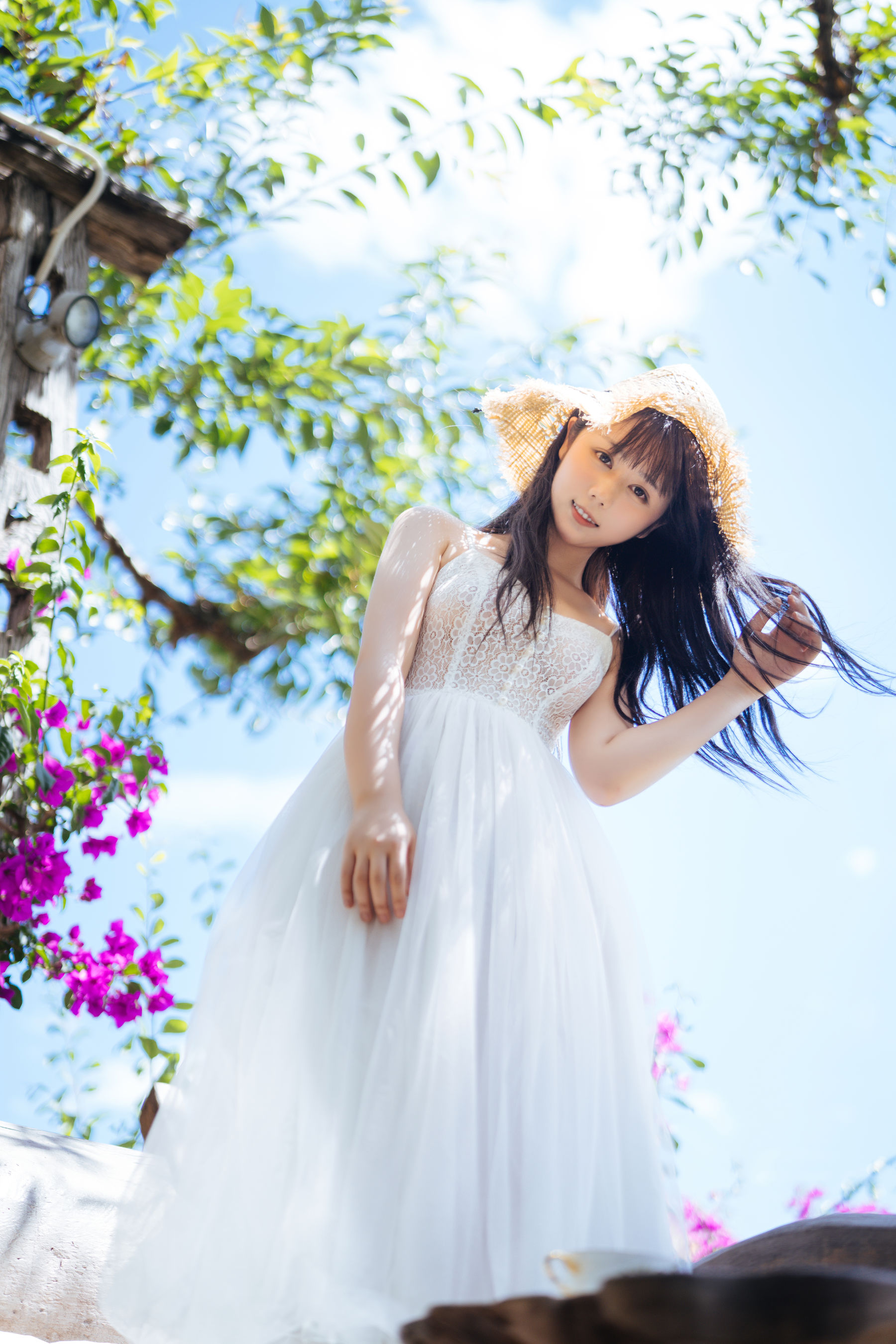 微博福利姬镜酱 – 静夏之白裙少女 [50P] - 秀人网免费无水印在线套图写真