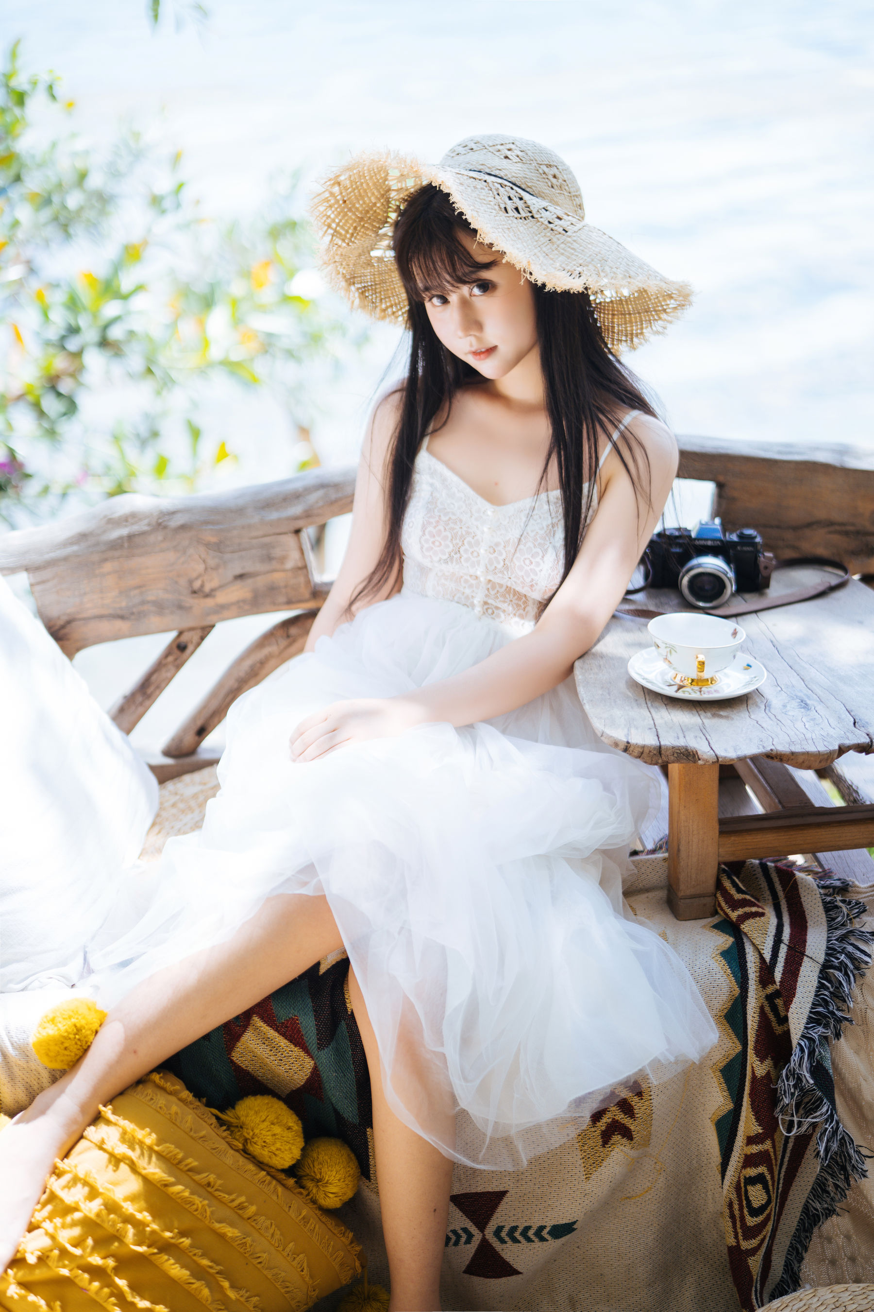 微博福利姬镜酱 – 静夏之白裙少女 [50P] - 秀人网免费无水印在线套图写真