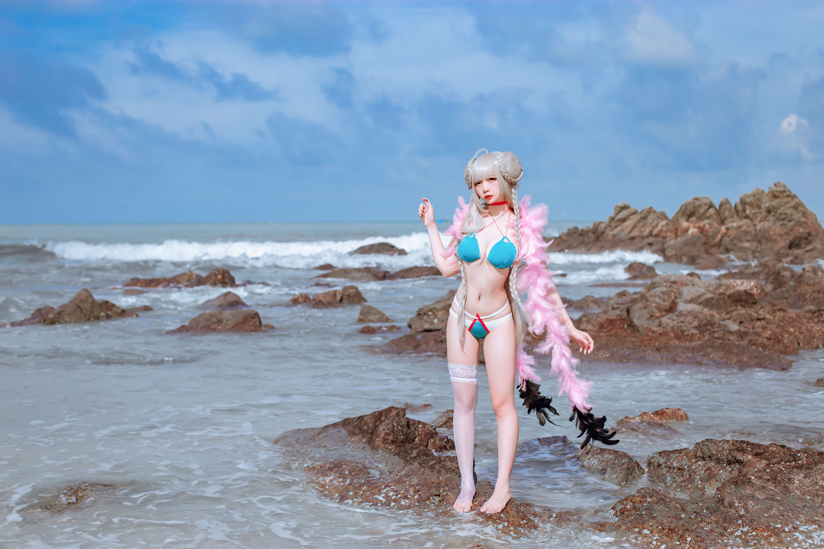 [Cosplay写真] 人气Coser二佐Nisa – 碧蓝可畏泳装 [27P] - 秀人网免费无水印在线套图写真