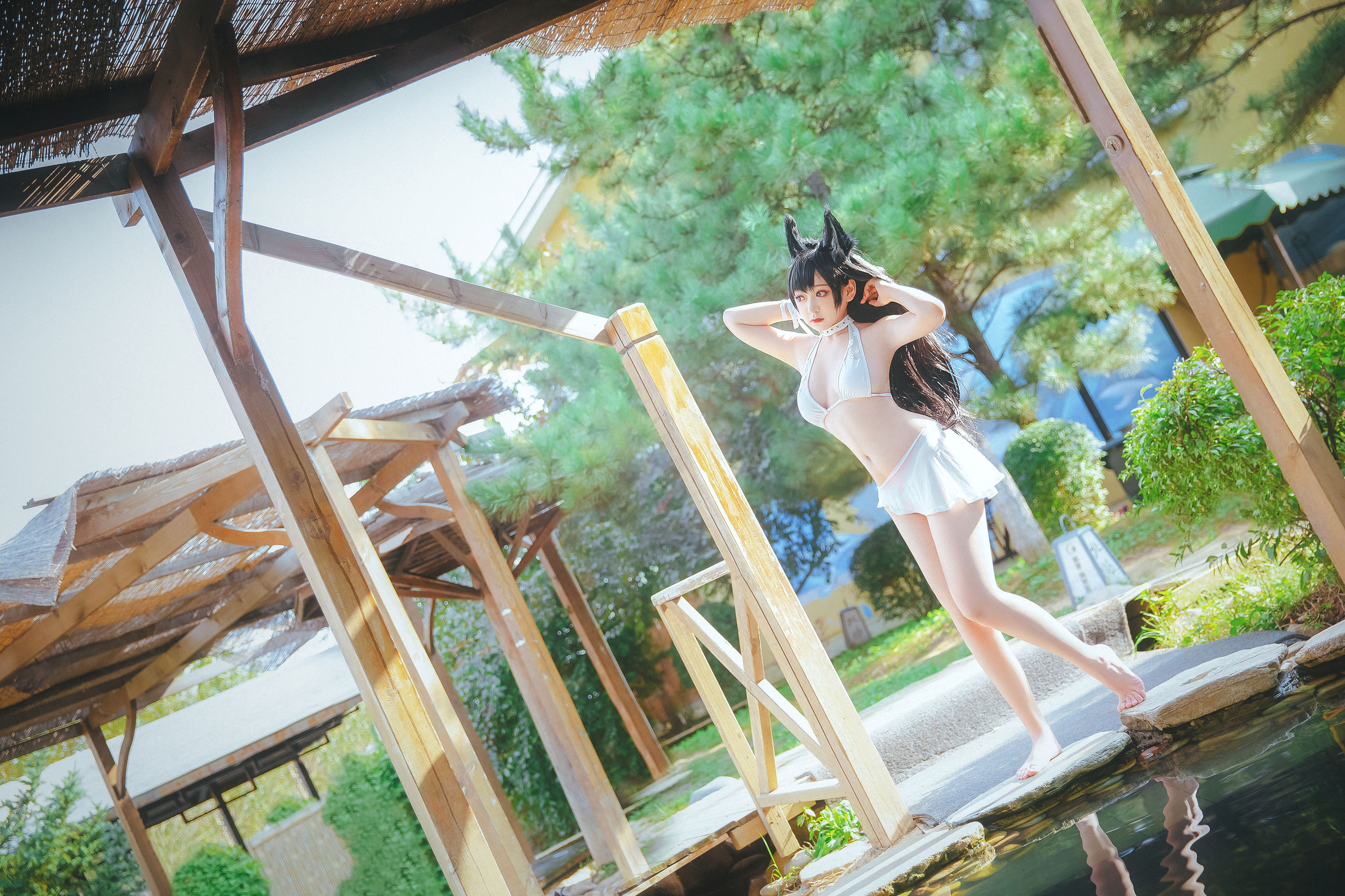 动漫博主恩田直幸 – 犬泳衣 [15P] - 秀人网免费无水印在线套图写真