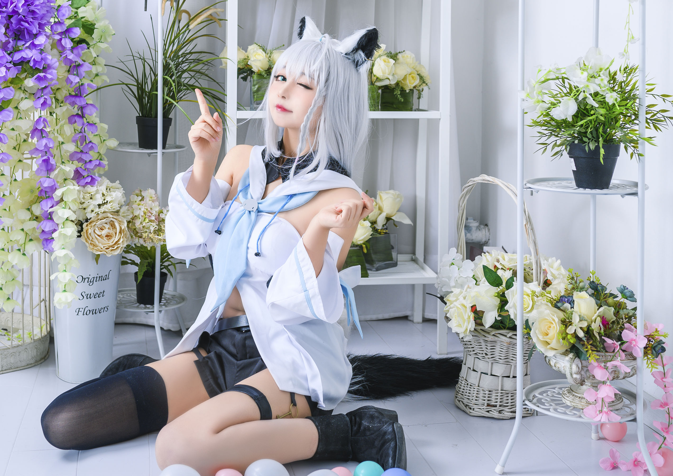 大眼萌妹黑猫猫OvO – 白上吹雪 [12P] - 秀人网免费无水印在线套图写真