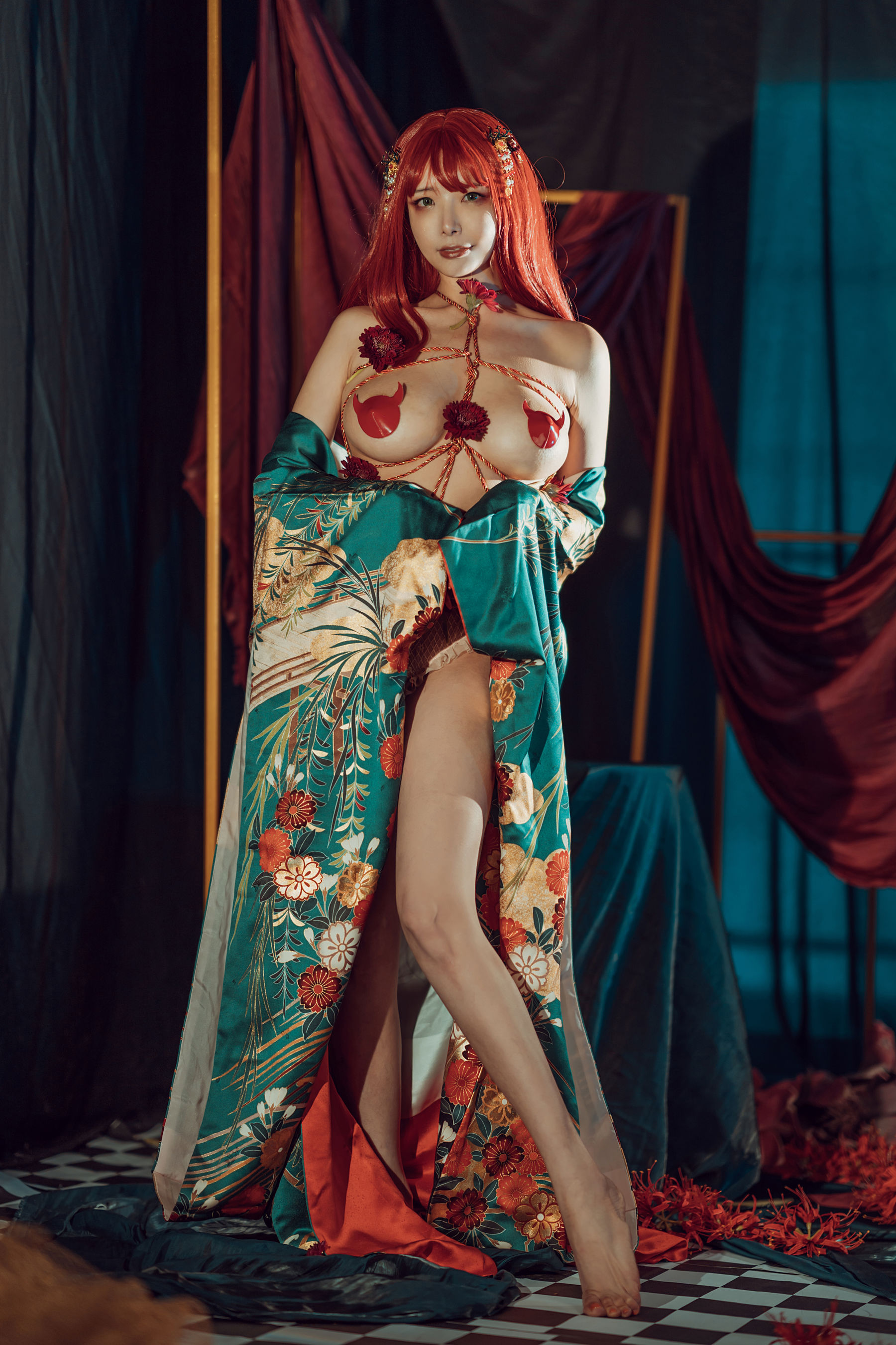 秋和柯基(夏小秋秋秋) – 和服 [36P] - 秀人网免费无水印在线套图写真