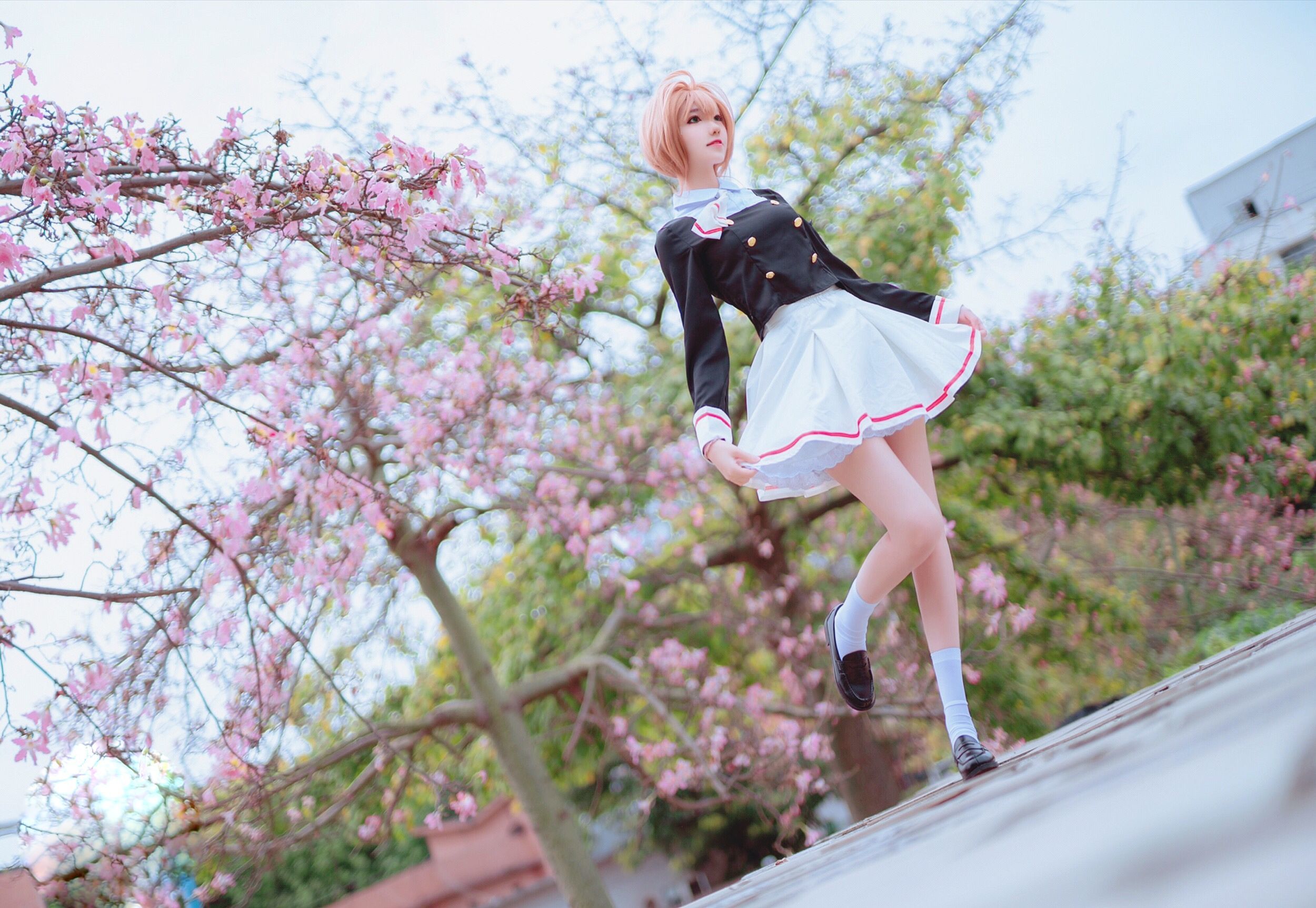 动漫博主南桃Momoko – 木之本樱制服 [9P] - 秀人网免费无水印在线套图写真