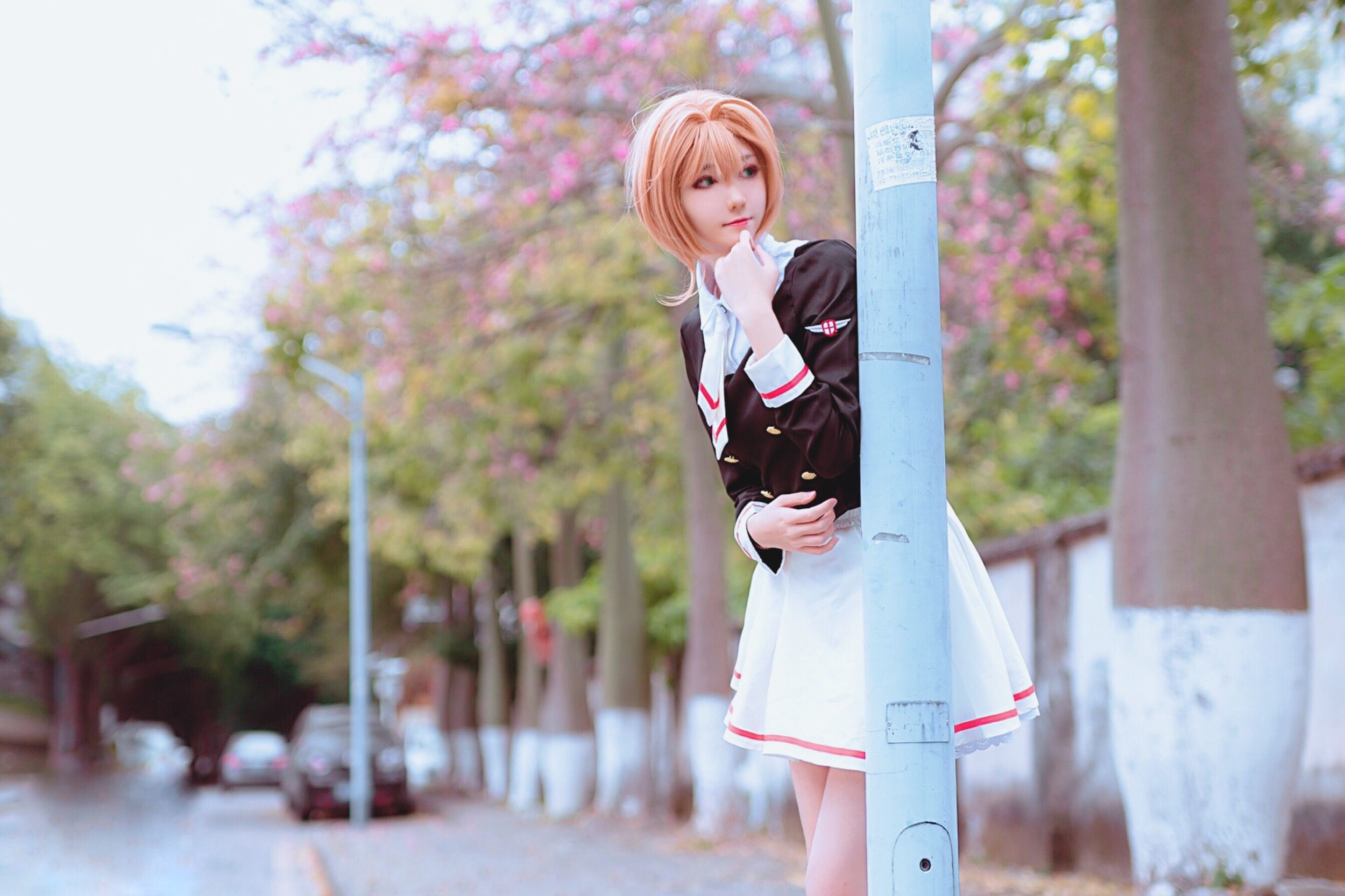 动漫博主南桃Momoko – 木之本樱制服 [9P] - 秀人网免费无水印在线套图写真