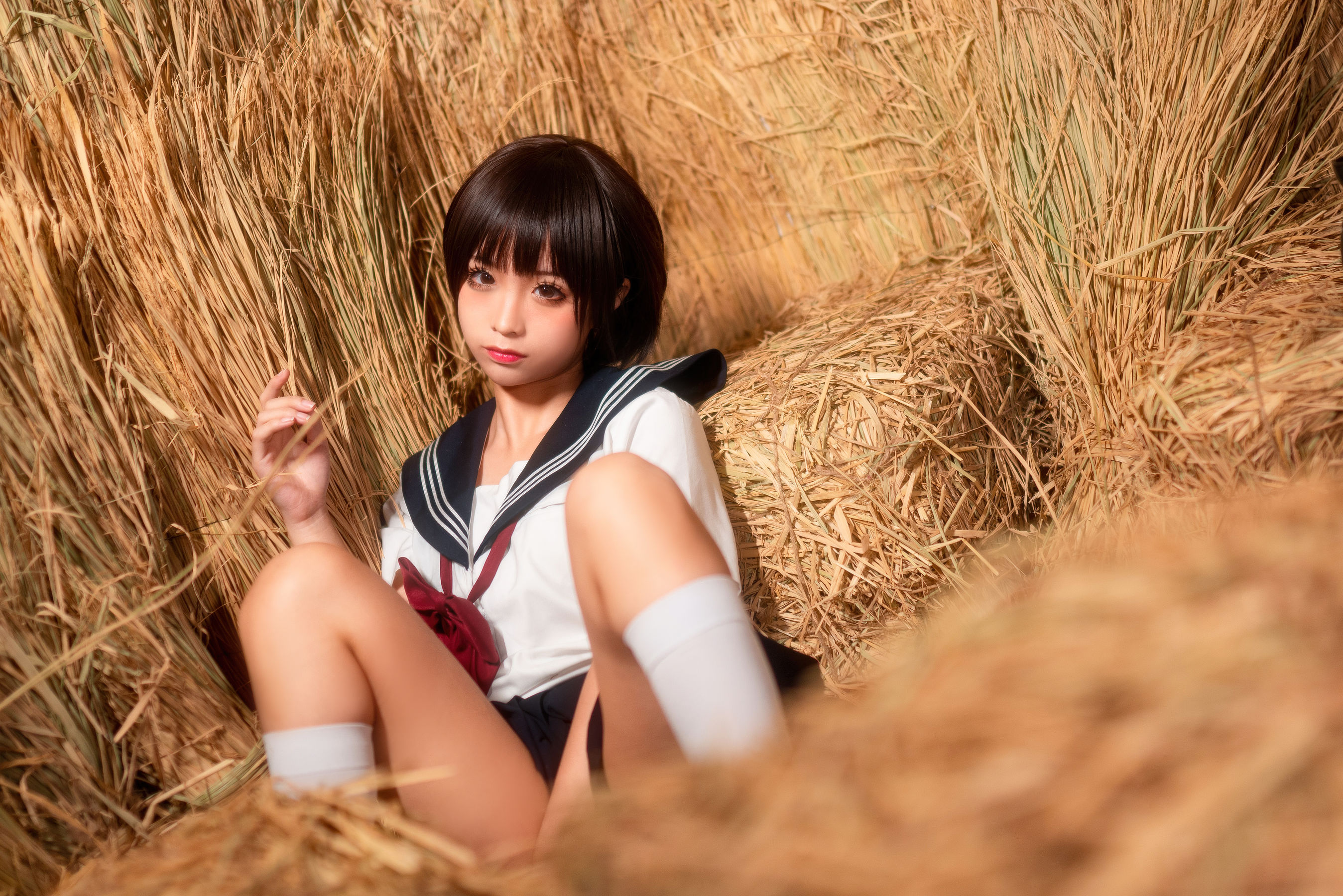 动漫博主蠢沫沫 稻草里的少女 [50P] - 秀人网免费无水印在线套图写真