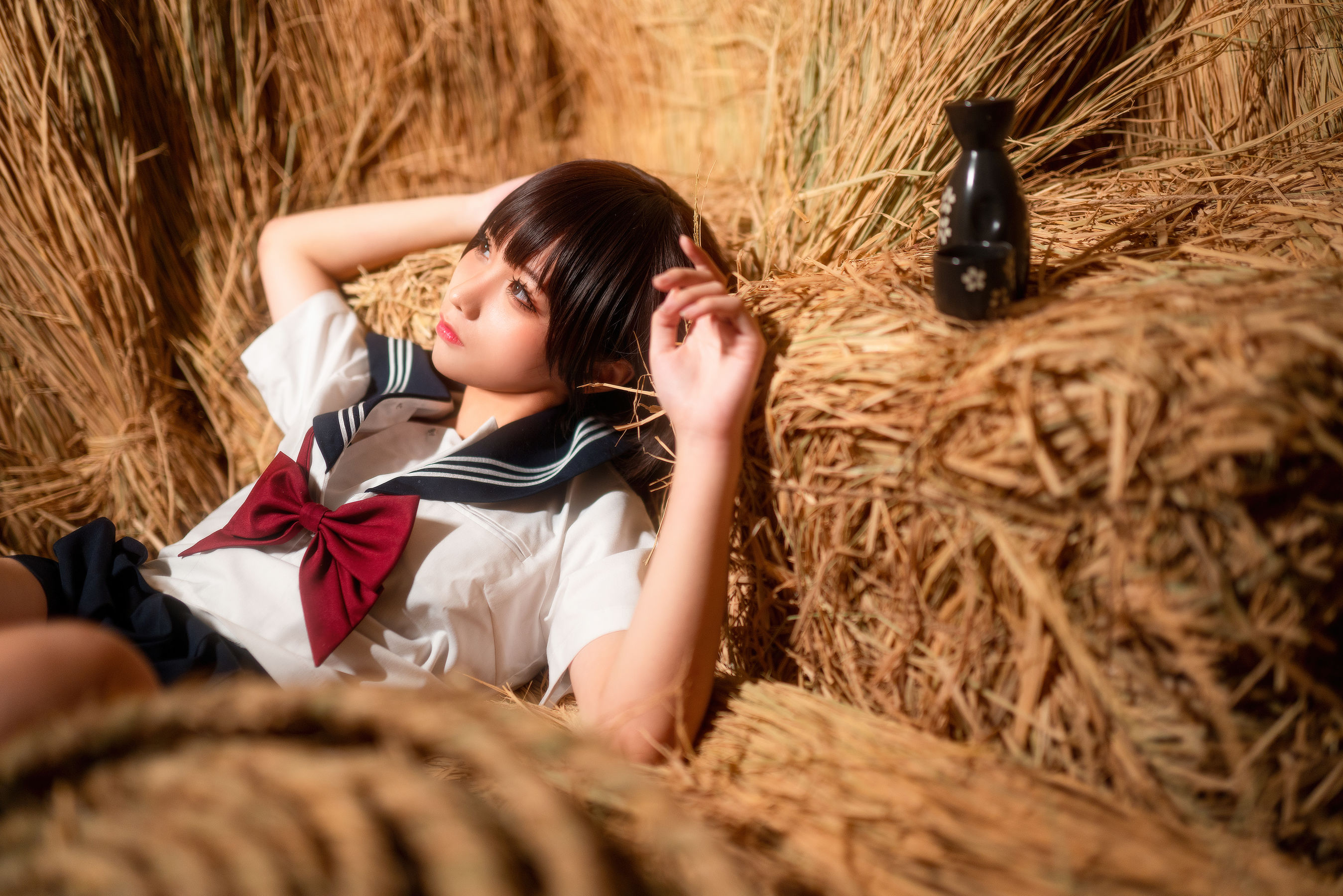 动漫博主蠢沫沫 稻草里的少女 [50P] - 秀人网免费无水印在线套图写真