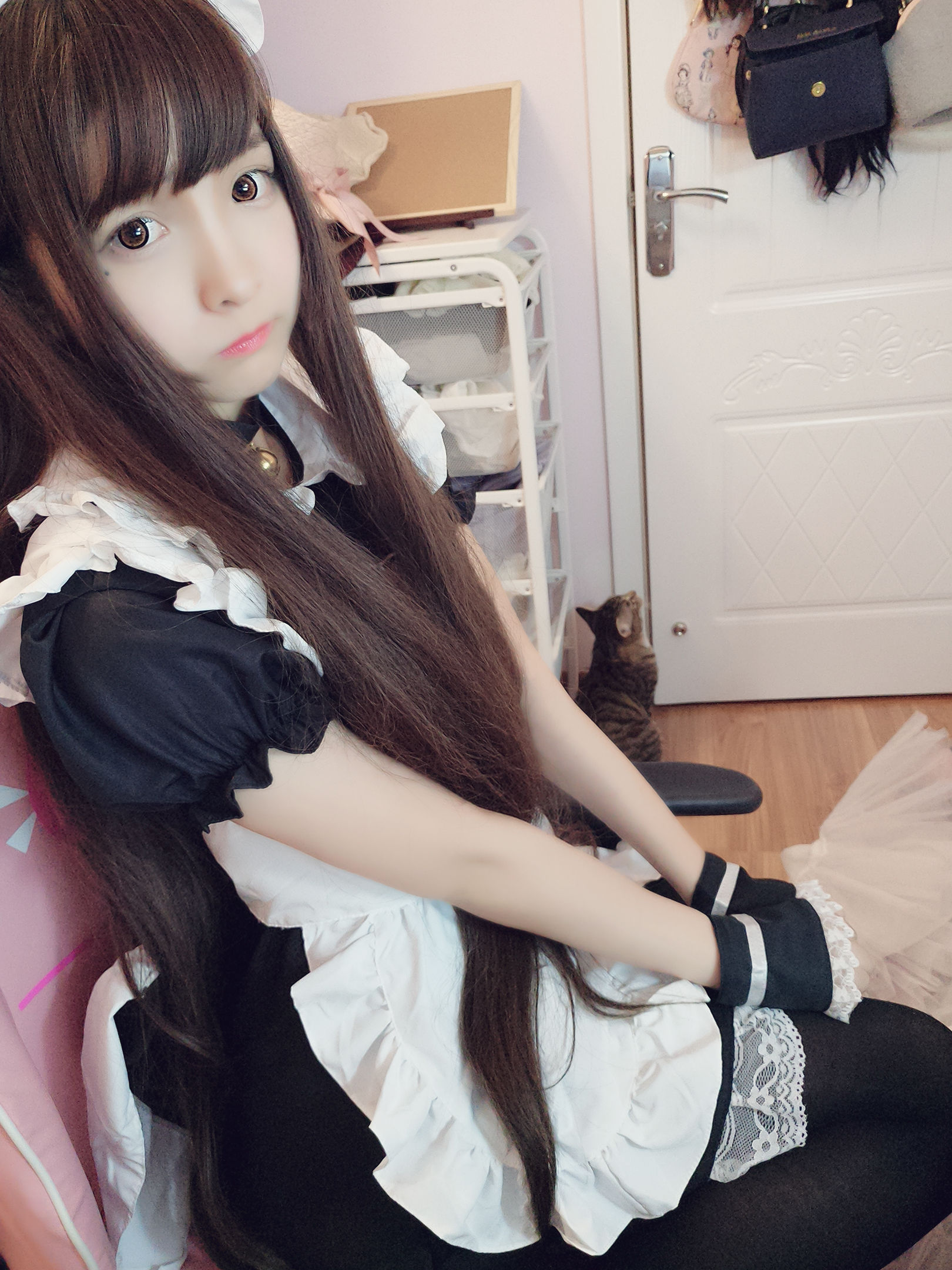 二次元美女古川kagura 女仆 [9P] - 秀人网免费无水印在线套图写真