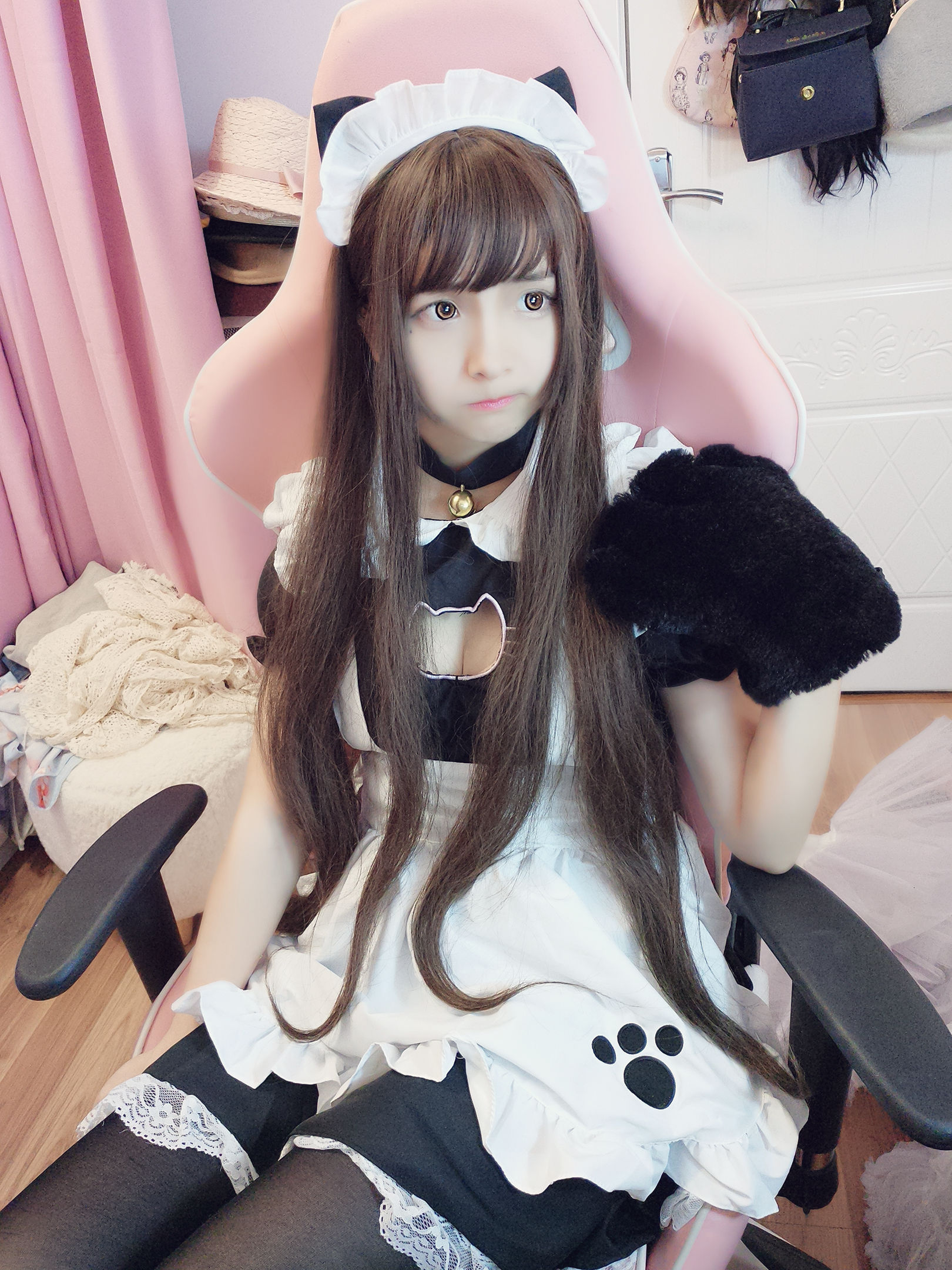 二次元美女古川kagura 女仆 [9P] - 秀人网免费无水印在线套图写真