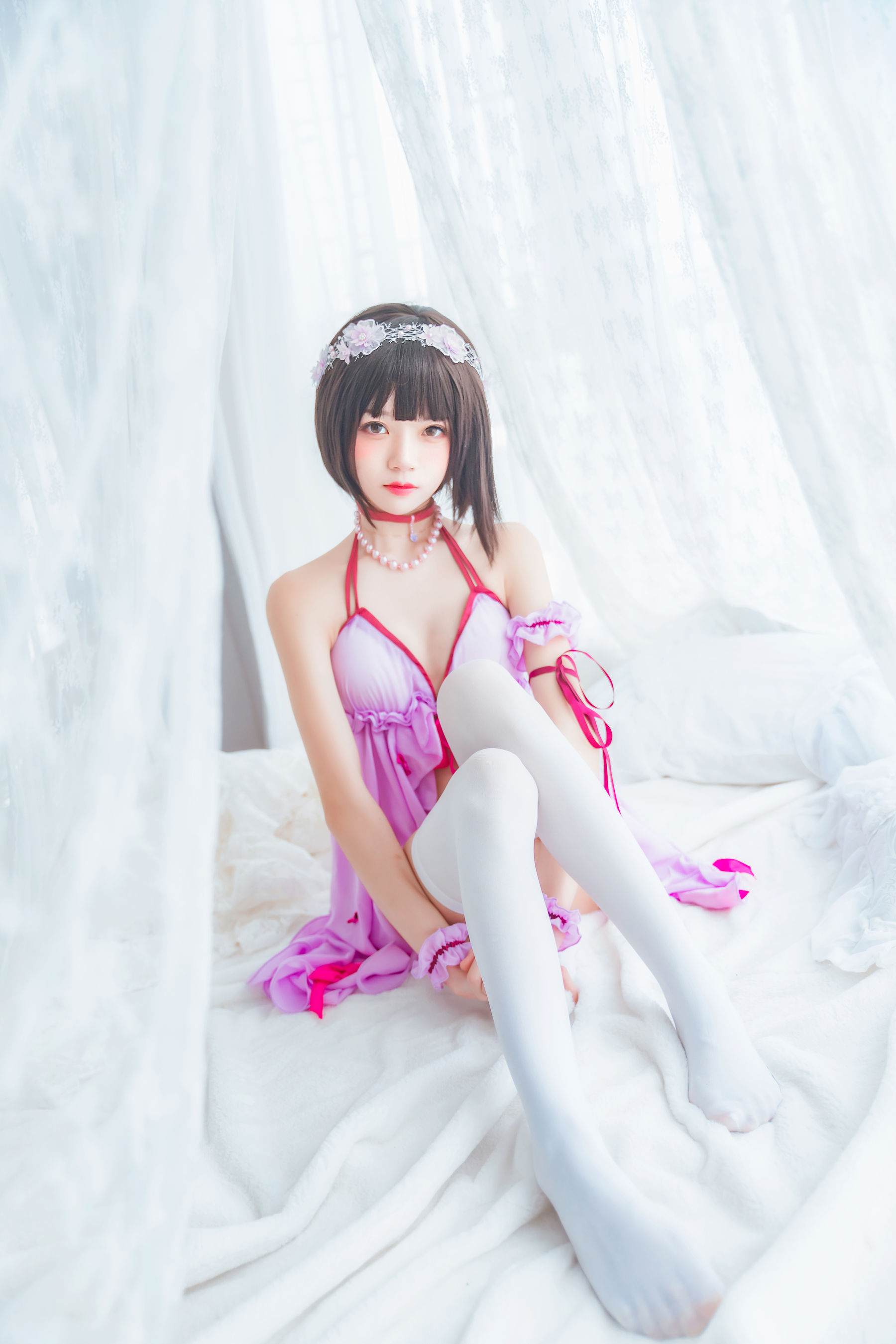 [萝莉COS] 桜桃喵《(加藤惠)小睡裙》 [38P] - 秀人网免费无水印在线套图写真