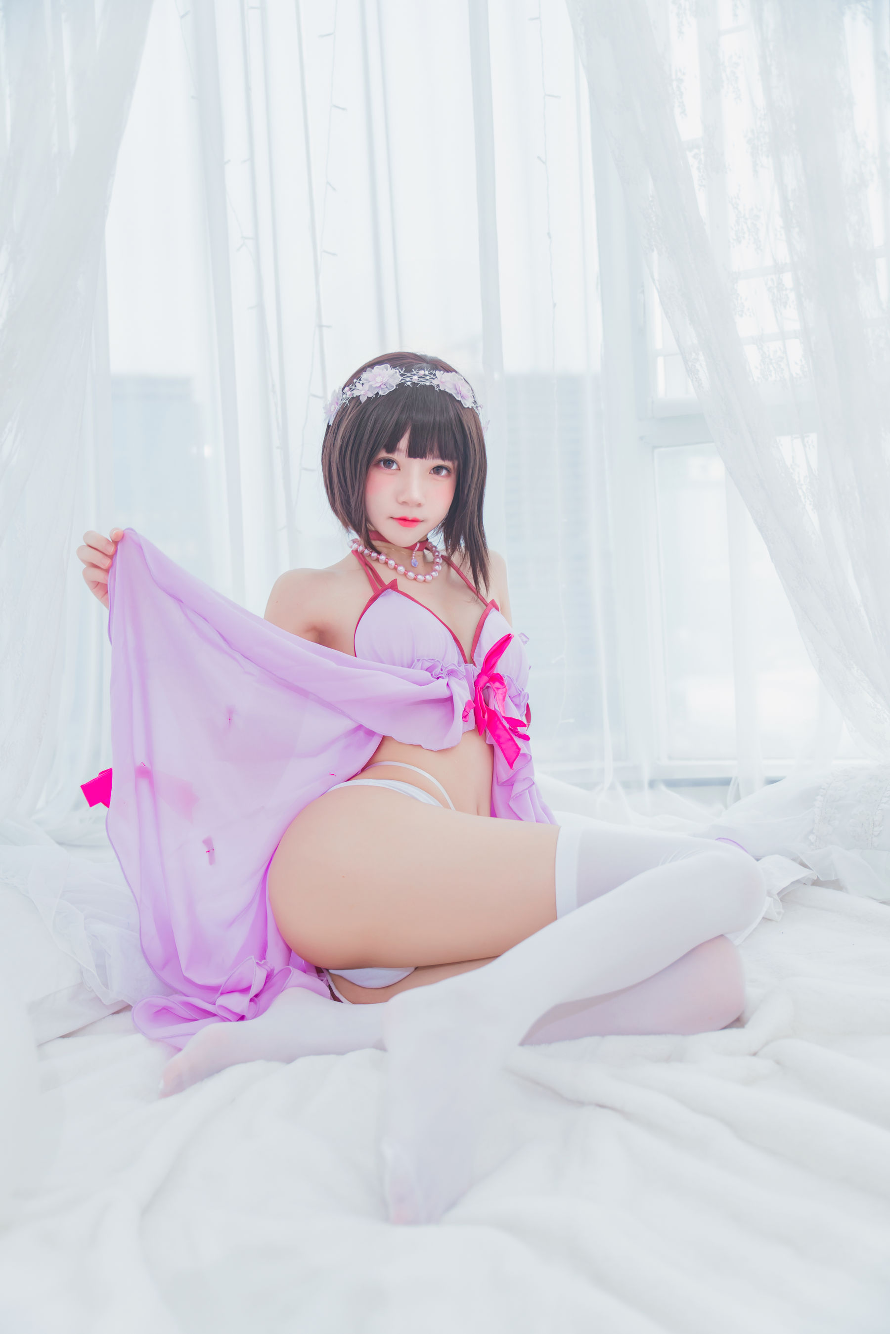 [萝莉COS] 桜桃喵《(加藤惠)小睡裙》 [38P] - 秀人网免费无水印在线套图写真