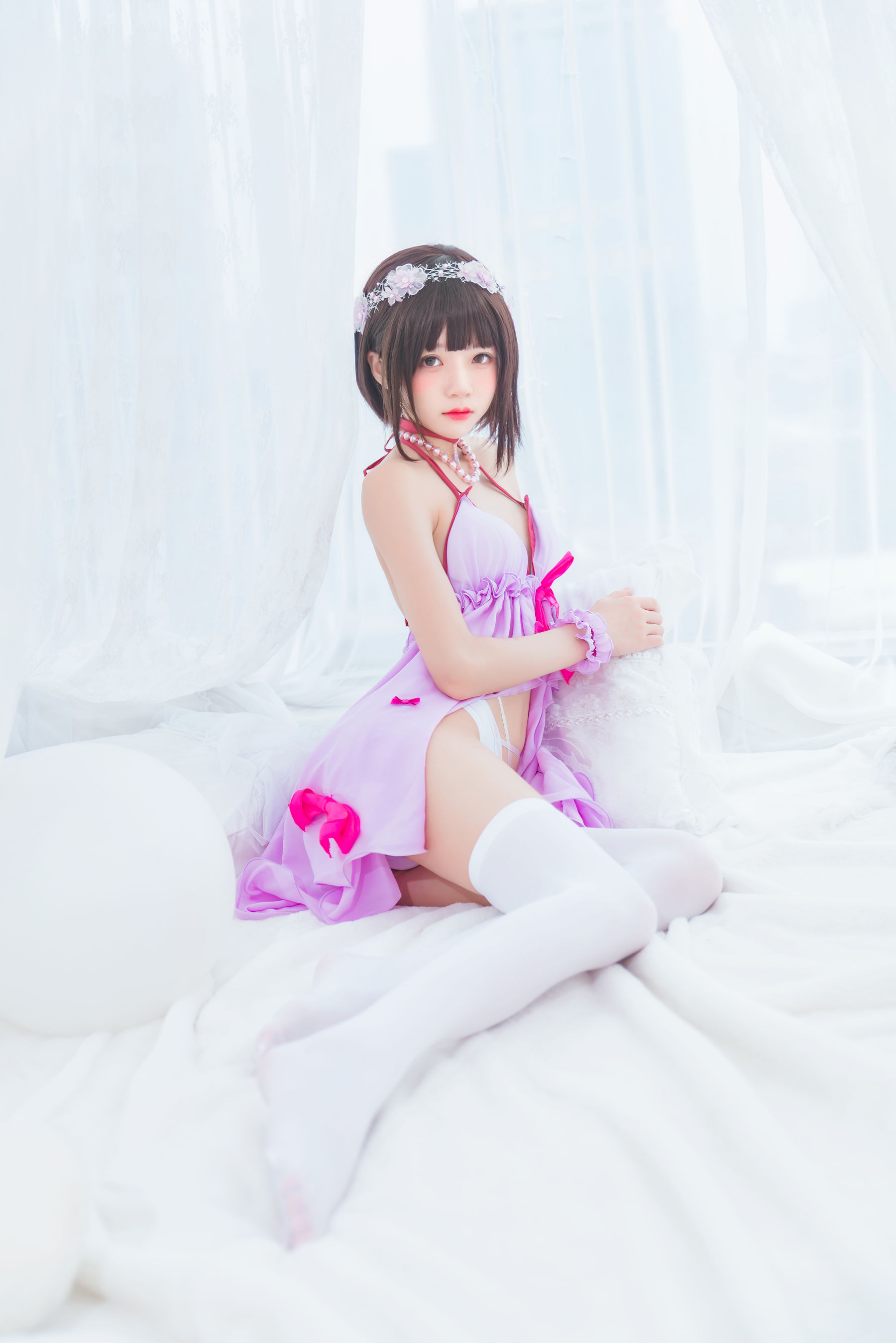 [萝莉COS] 桜桃喵《(加藤惠)小睡裙》 [38P] - 秀人网免费无水印在线套图写真