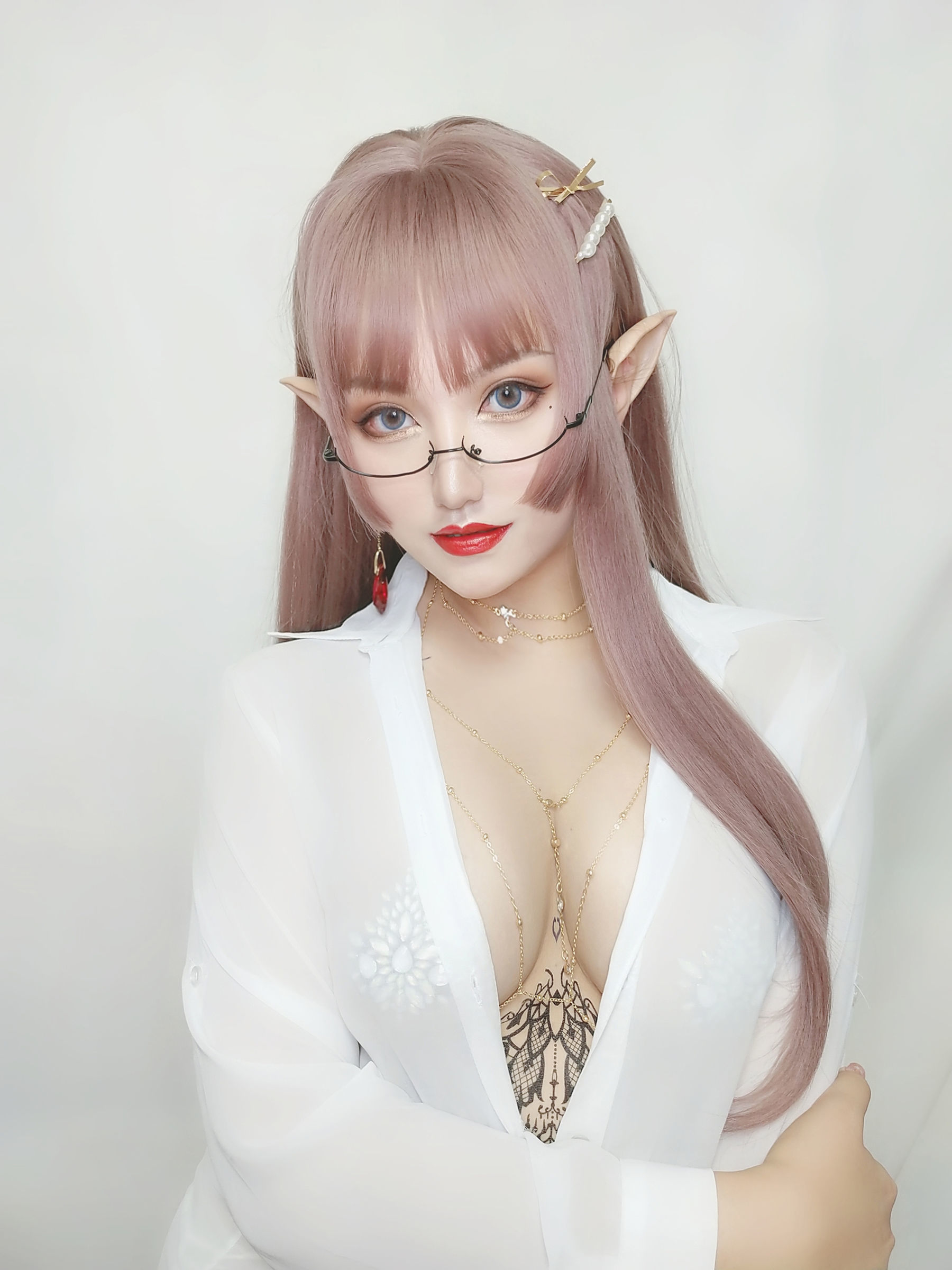 夏鸽鸽不想起床 纹身水钻 [40P] - 秀人网免费无水印在线套图写真