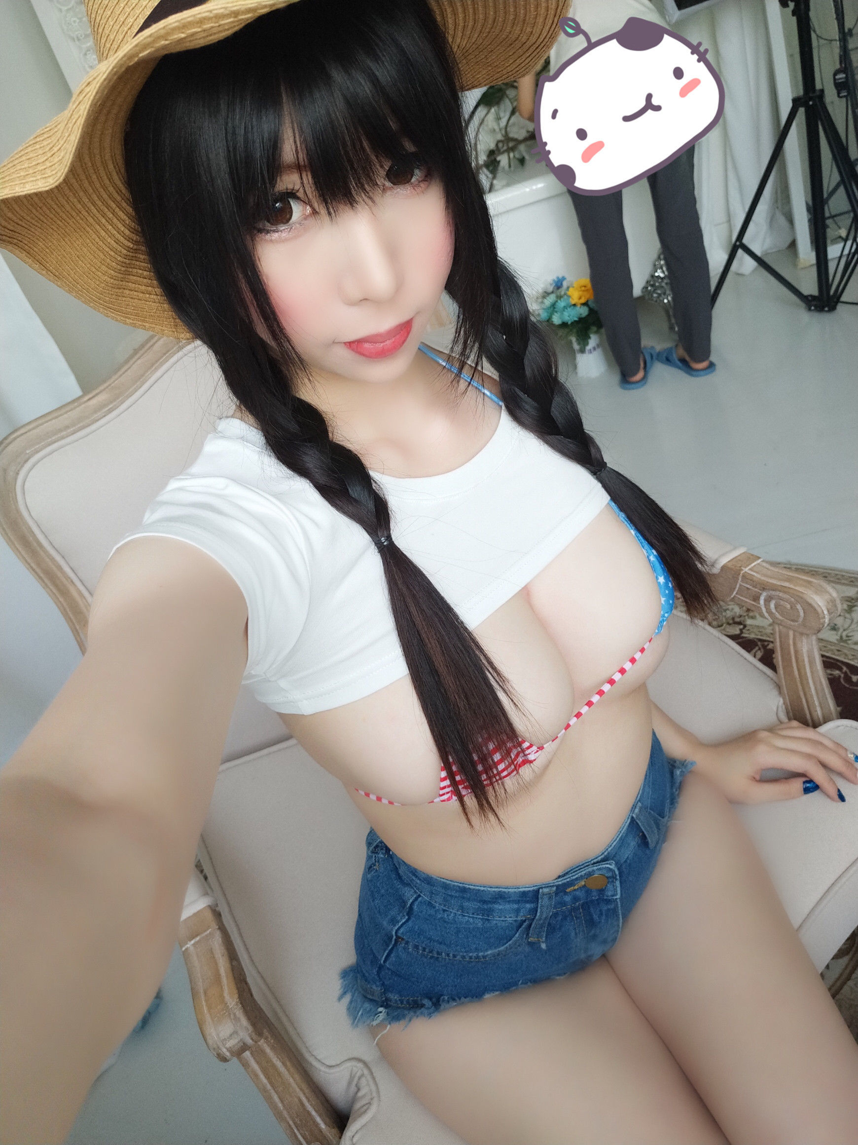 二次元巨乳美女鹿野希 牛仔女郎 [84P] - 秀人网免费无水印在线套图写真