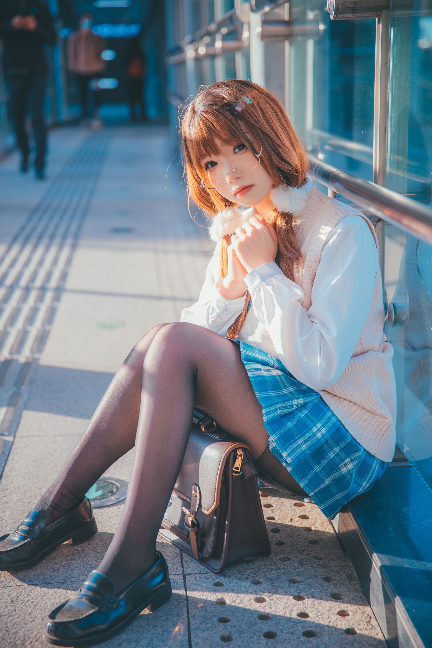 动漫博主雪晴Astra – JK夕阳 [25P] - 秀人网免费无水印在线套图写真