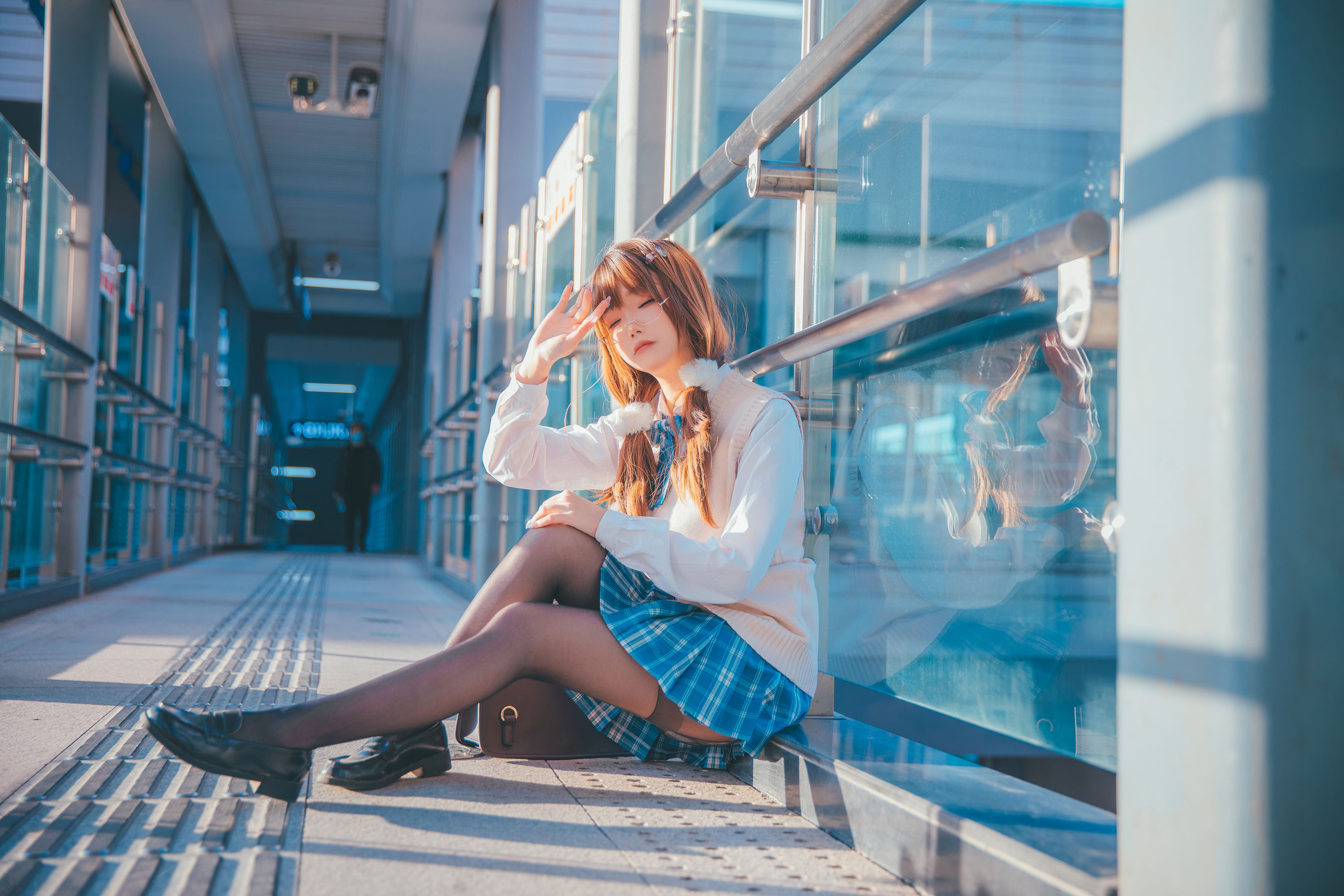 动漫博主雪晴Astra – JK夕阳 [25P] - 秀人网免费无水印在线套图写真