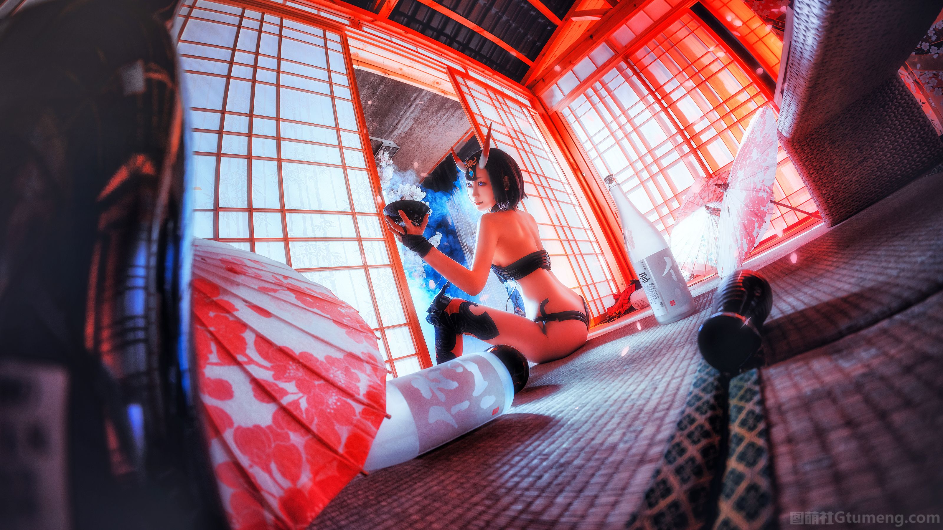 COS少女星野咪兔 – 酒吞童子 [34P] - 秀人网免费无水印在线套图写真