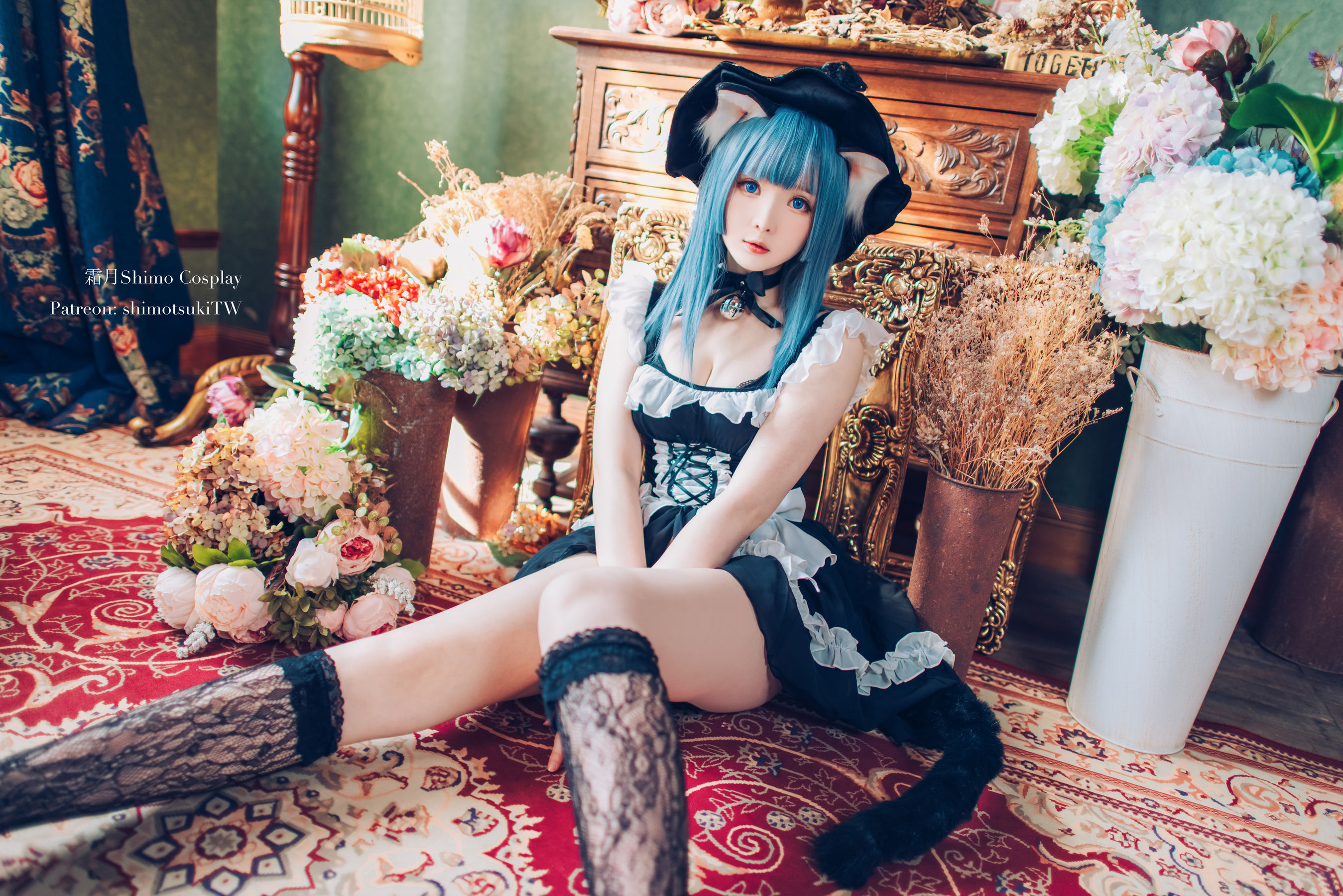 微博妹纸霜月shimo – 蕾丝 [18P] - 秀人网免费无水印在线套图写真