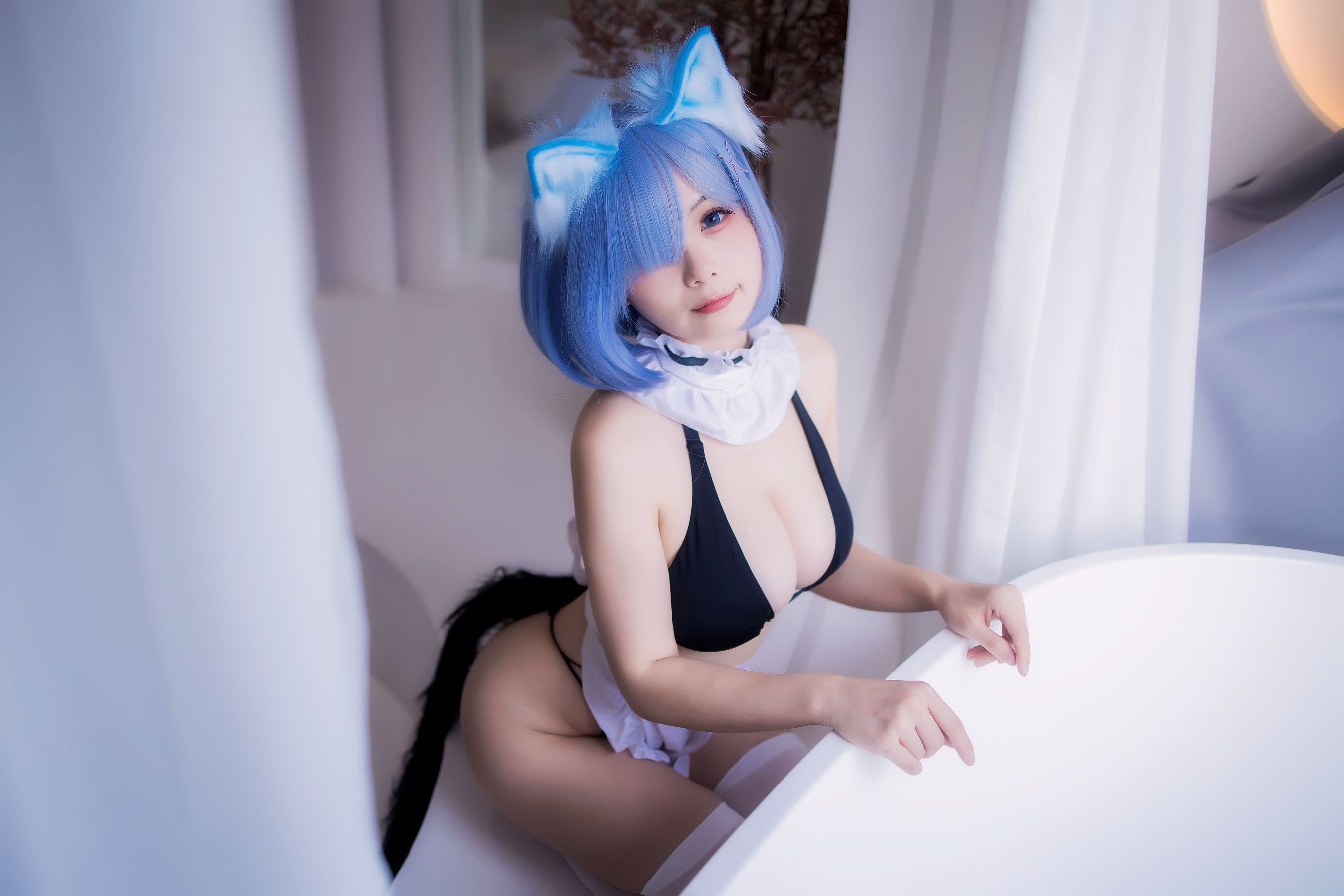 末夜787 – 蕾姆女仆泳装 [47P] - 秀人网免费无水印在线套图写真