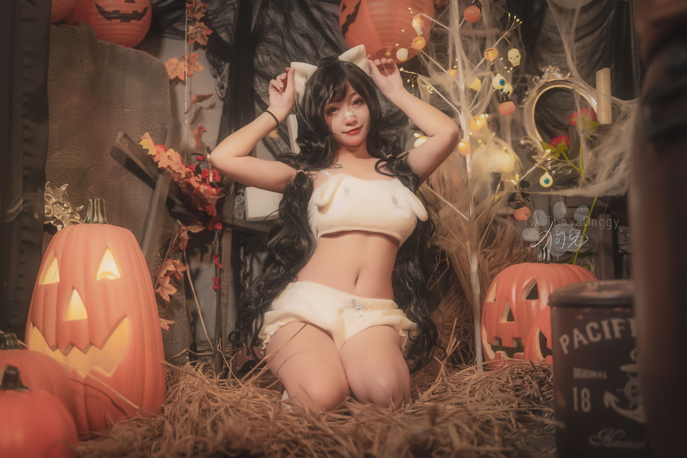 奇行家狗崽(棕桠阿狗崽) – 玉桂狗睡衣 [18P] - 秀人网免费无水印在线套图写真