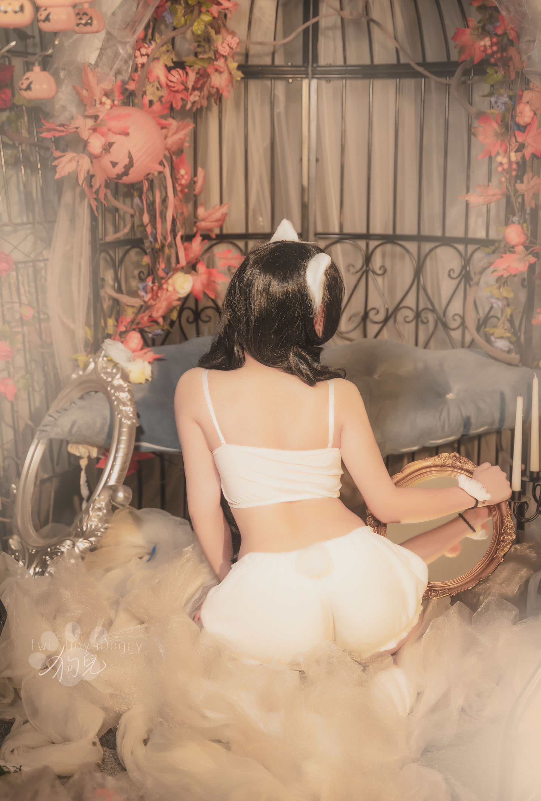 奇行家狗崽(棕桠阿狗崽) – 玉桂狗睡衣 [18P] - 秀人网免费无水印在线套图写真