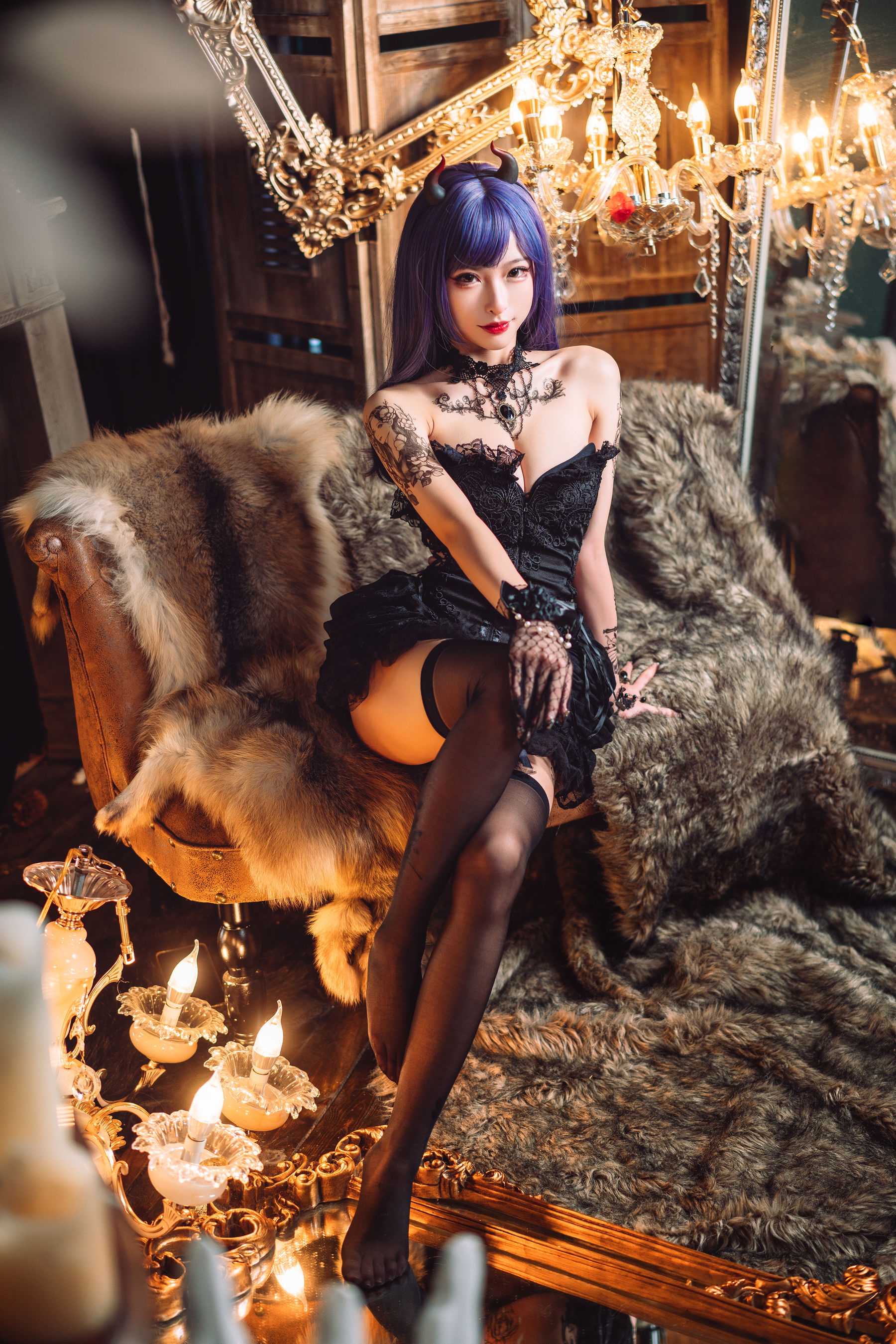 尤物清水由乃 – 暗黑纹身 [30P] - 秀人网免费无水印在线套图写真