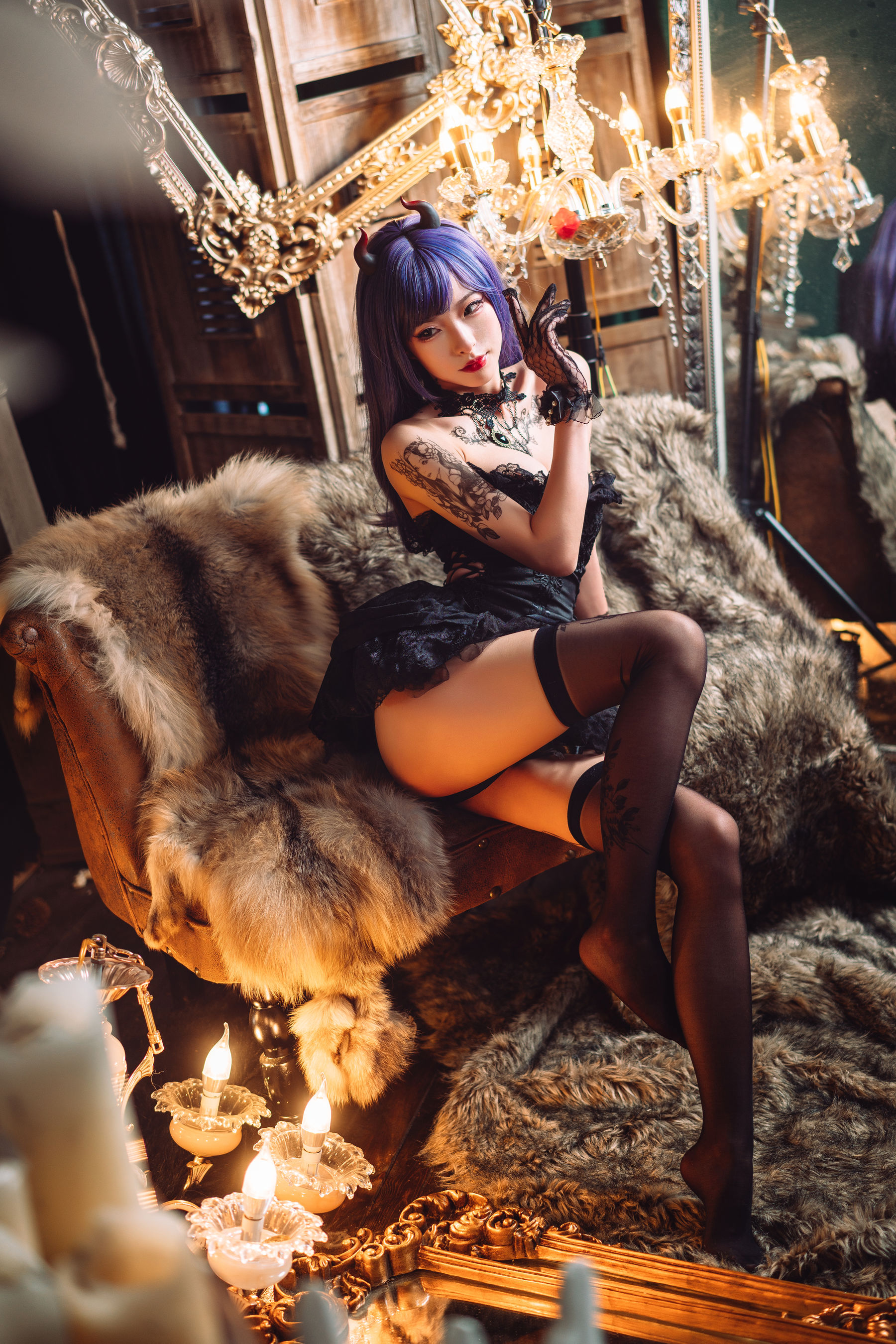 尤物清水由乃 – 暗黑纹身 [30P] - 秀人网免费无水印在线套图写真