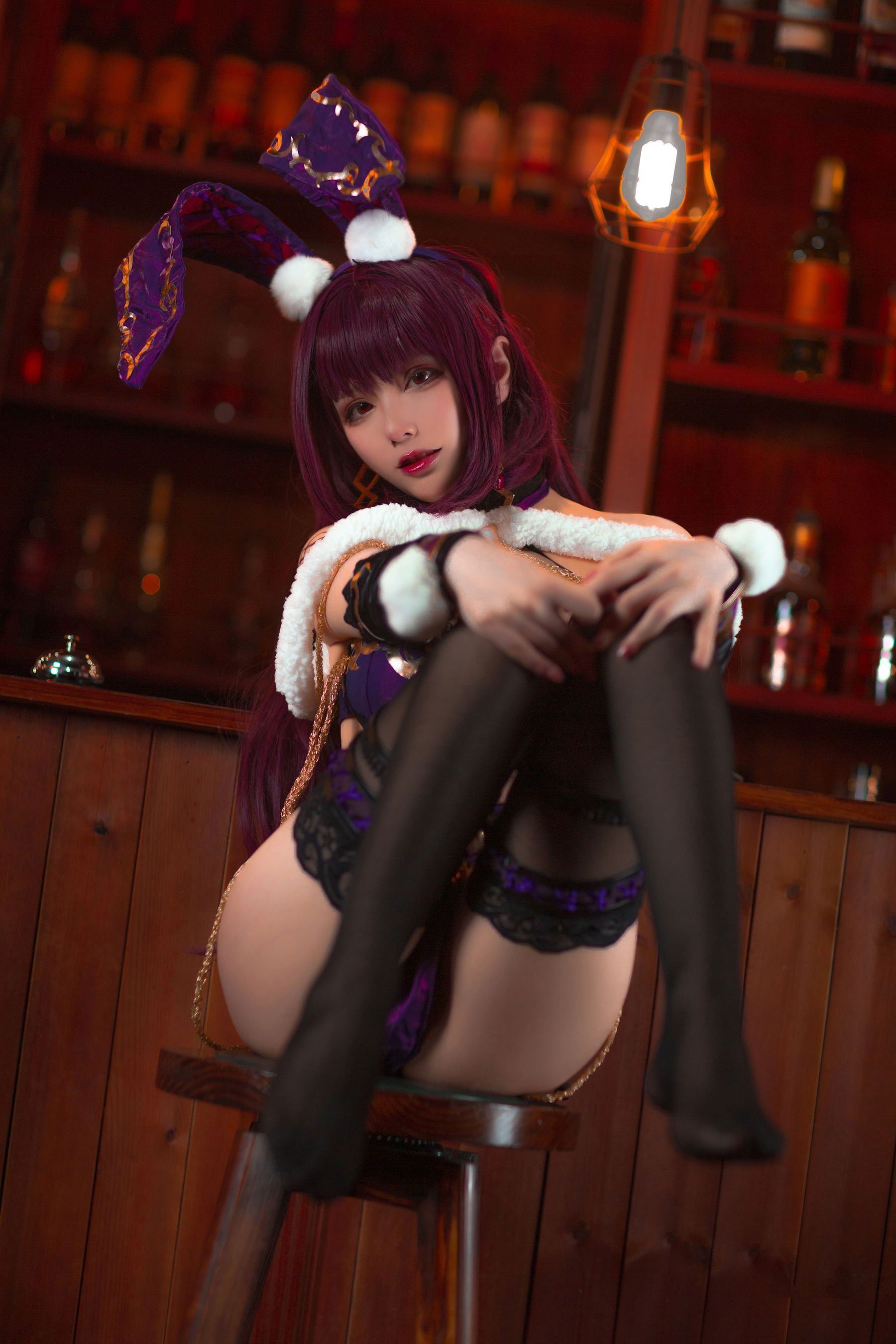 [Cosplay写真] 起司块wii – 斯卡哈兔女郎 [32P] - 秀人网免费无水印在线套图写真