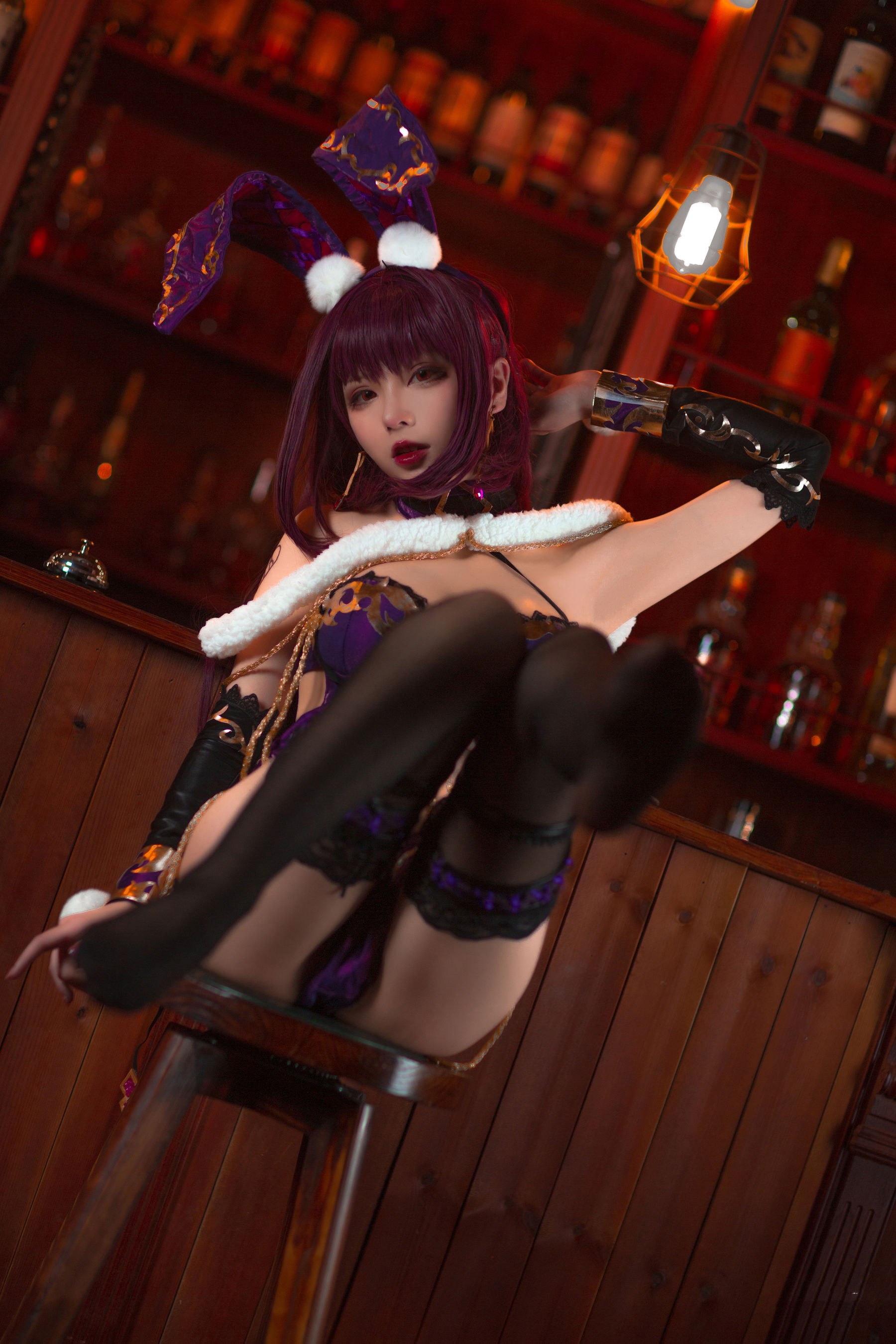 [Cosplay写真] 起司块wii – 斯卡哈兔女郎 [32P] - 秀人网免费无水印在线套图写真