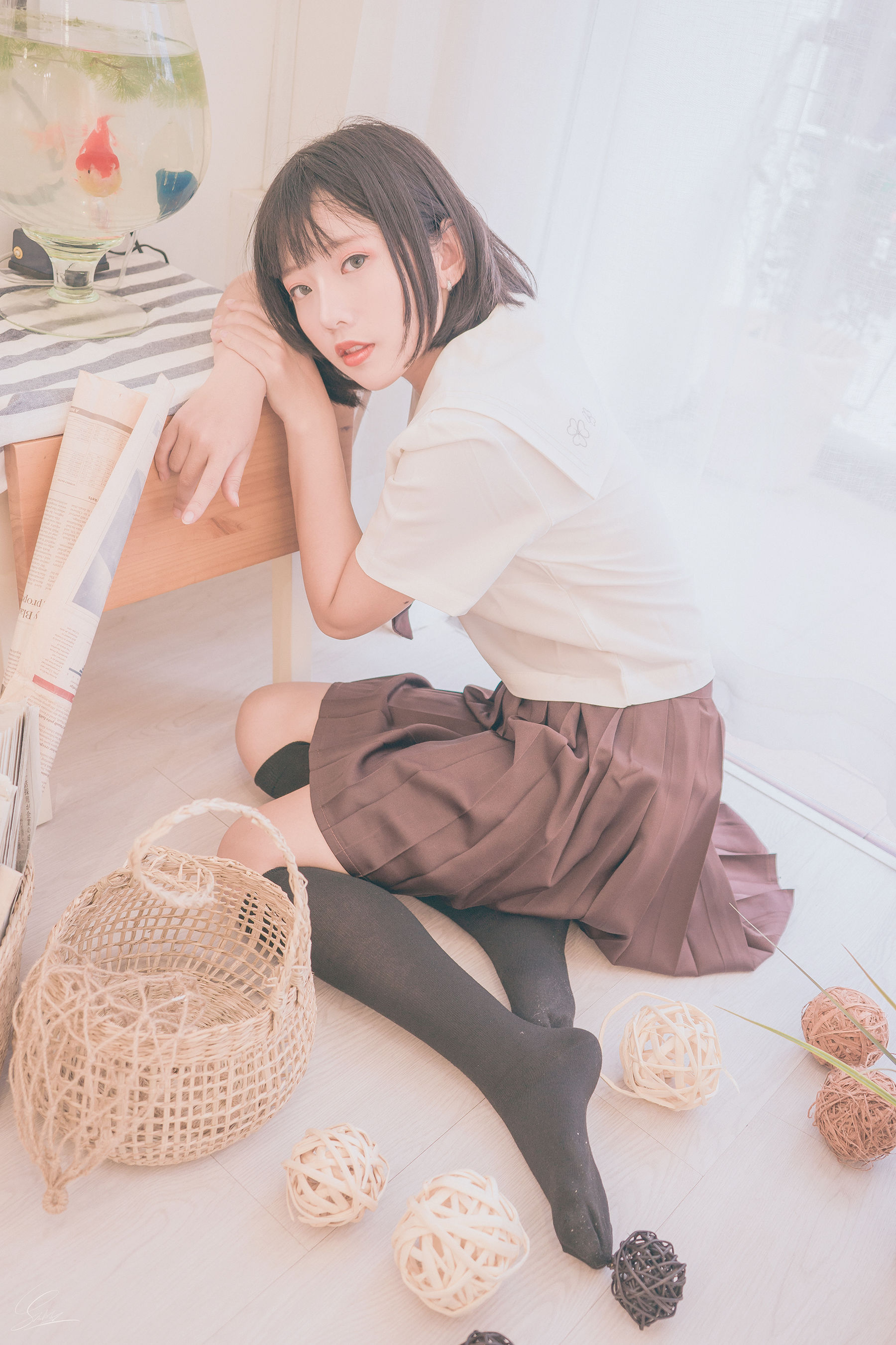 [Cosplay写真] Messie Huang – Birthday Seifuku [20P] - 秀人网免费无水印在线套图写真