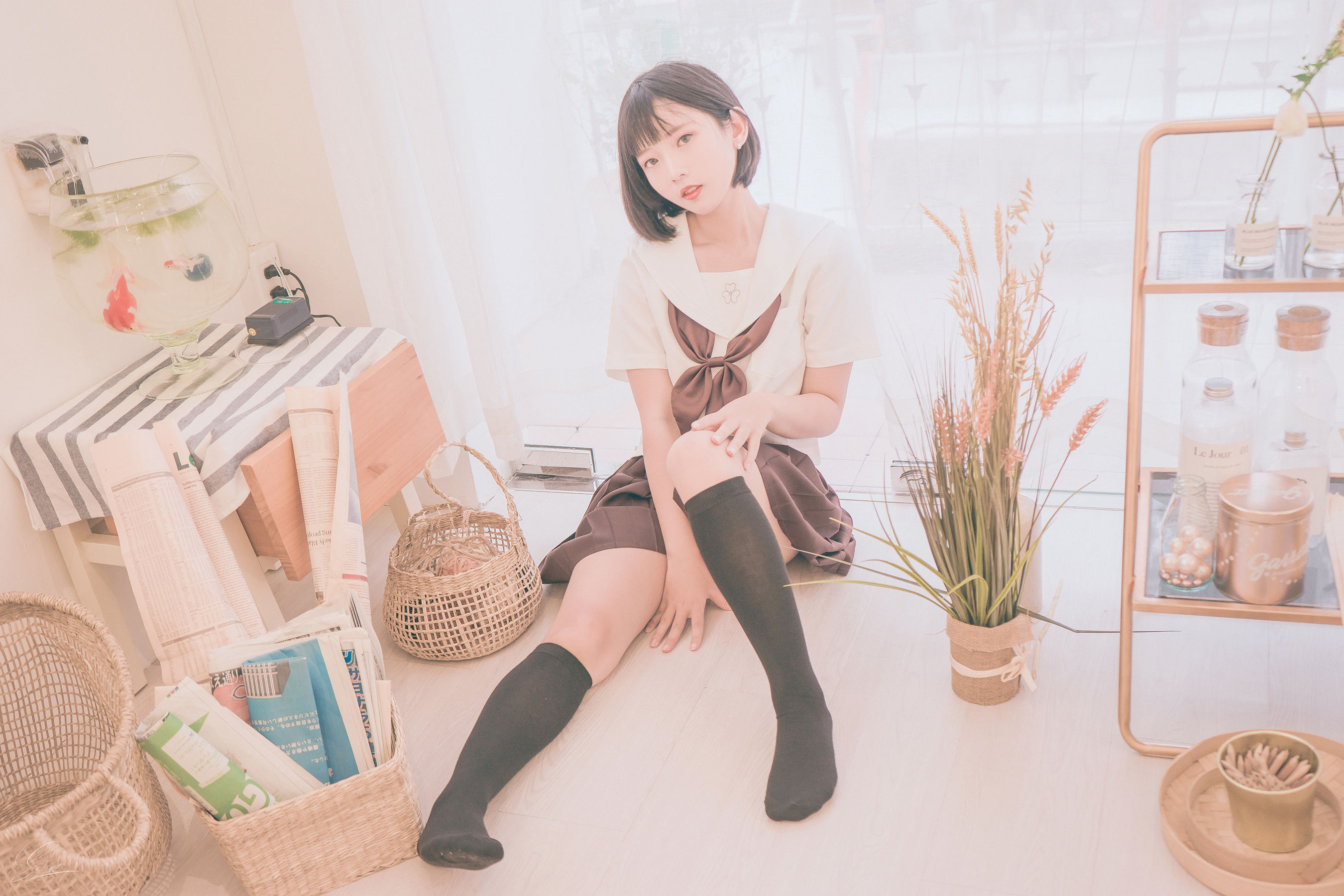 [Cosplay写真] Messie Huang – Birthday Seifuku [20P] - 秀人网免费无水印在线套图写真