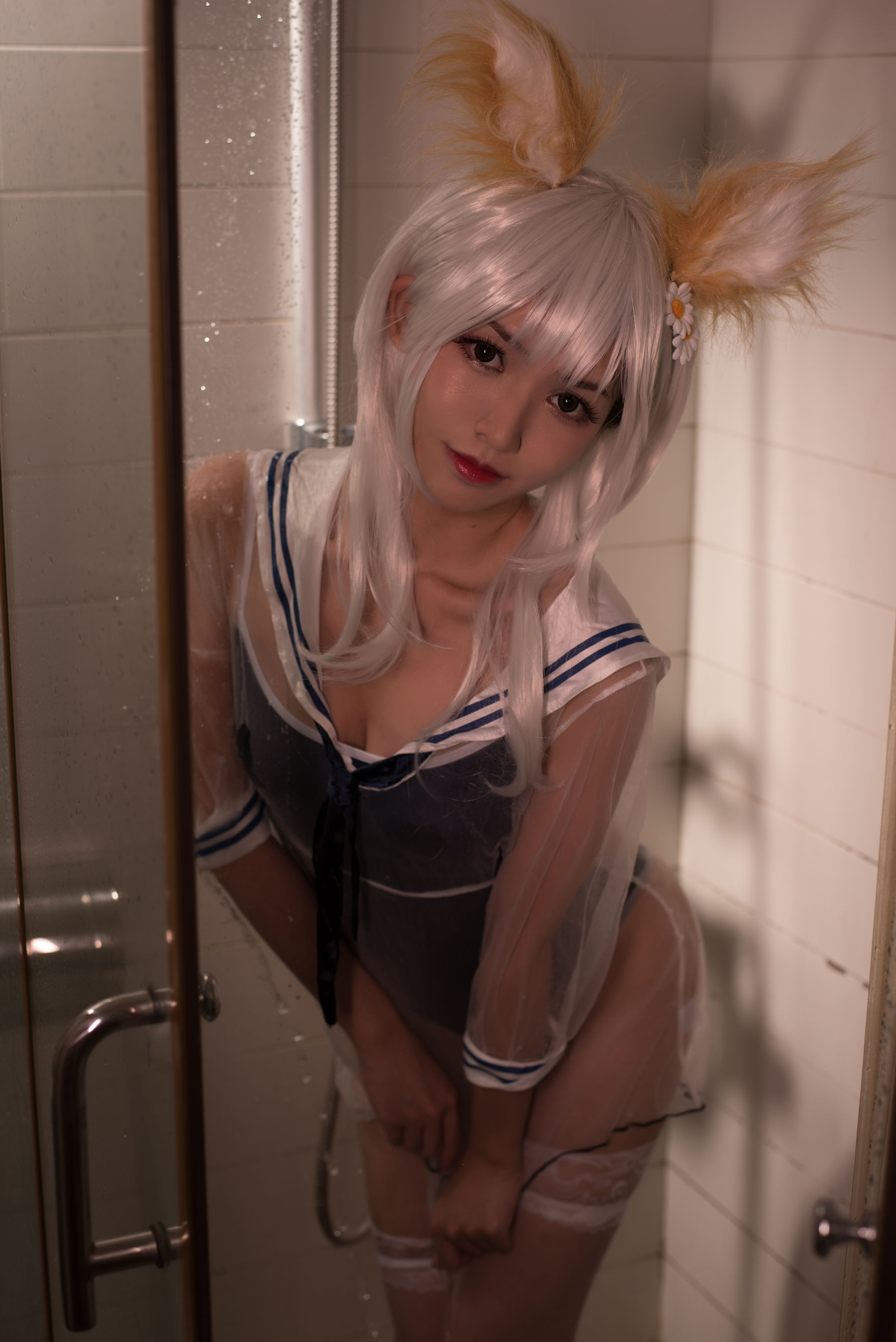 [萝莉COS] 鳗鱼霏儿 – 兽耳 湿身诱惑 [12P] - 秀人网免费无水印在线套图写真