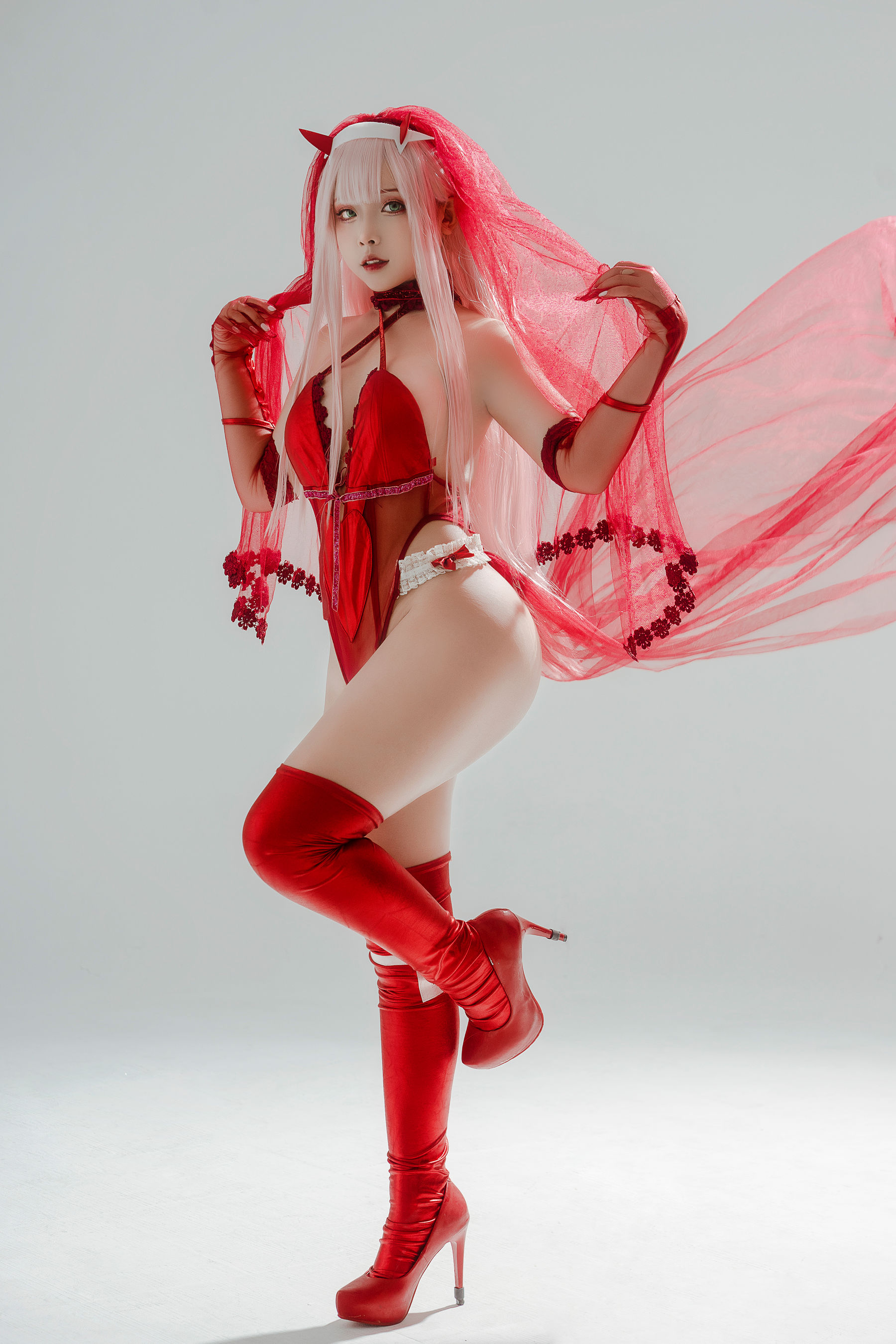 Sayo Momo – Zero Two Wedding Dress [21P] - 秀人网免费无水印在线套图写真