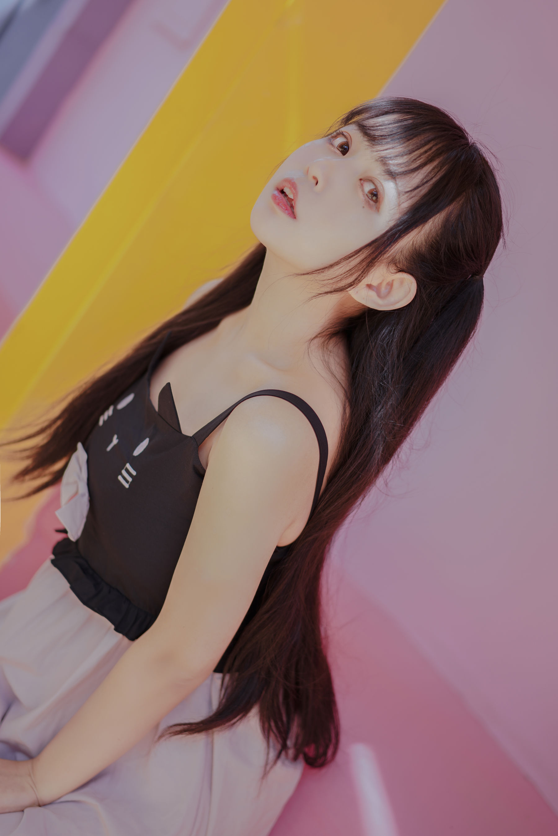 [Cosplay写真] 大眼萌妹黑猫猫OvO – pink [21P] - 秀人网免费无水印在线套图写真