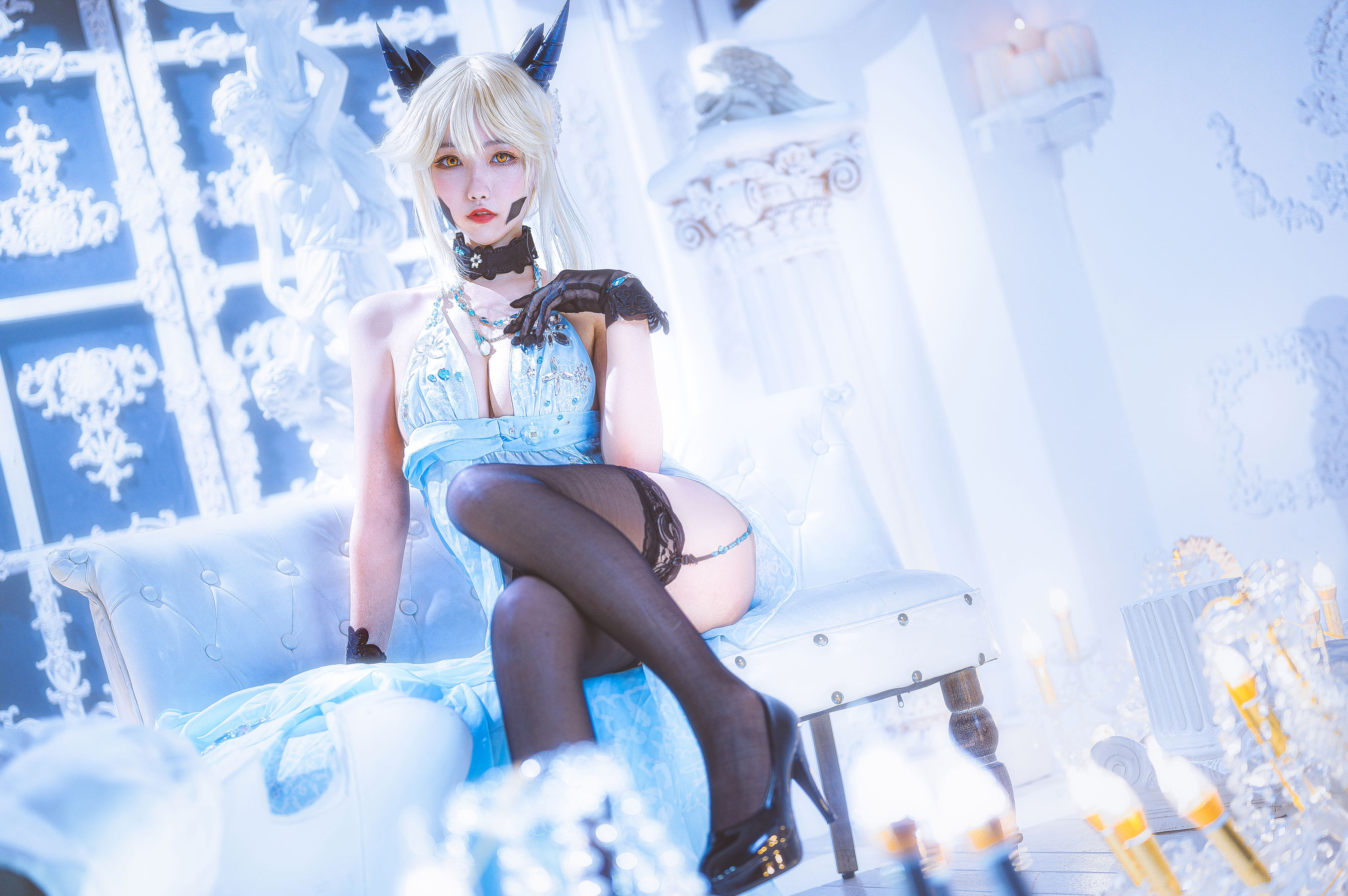 微博妹子Momoko葵葵 – 黑枪呆礼服 [20P] - 秀人网免费无水印在线套图写真