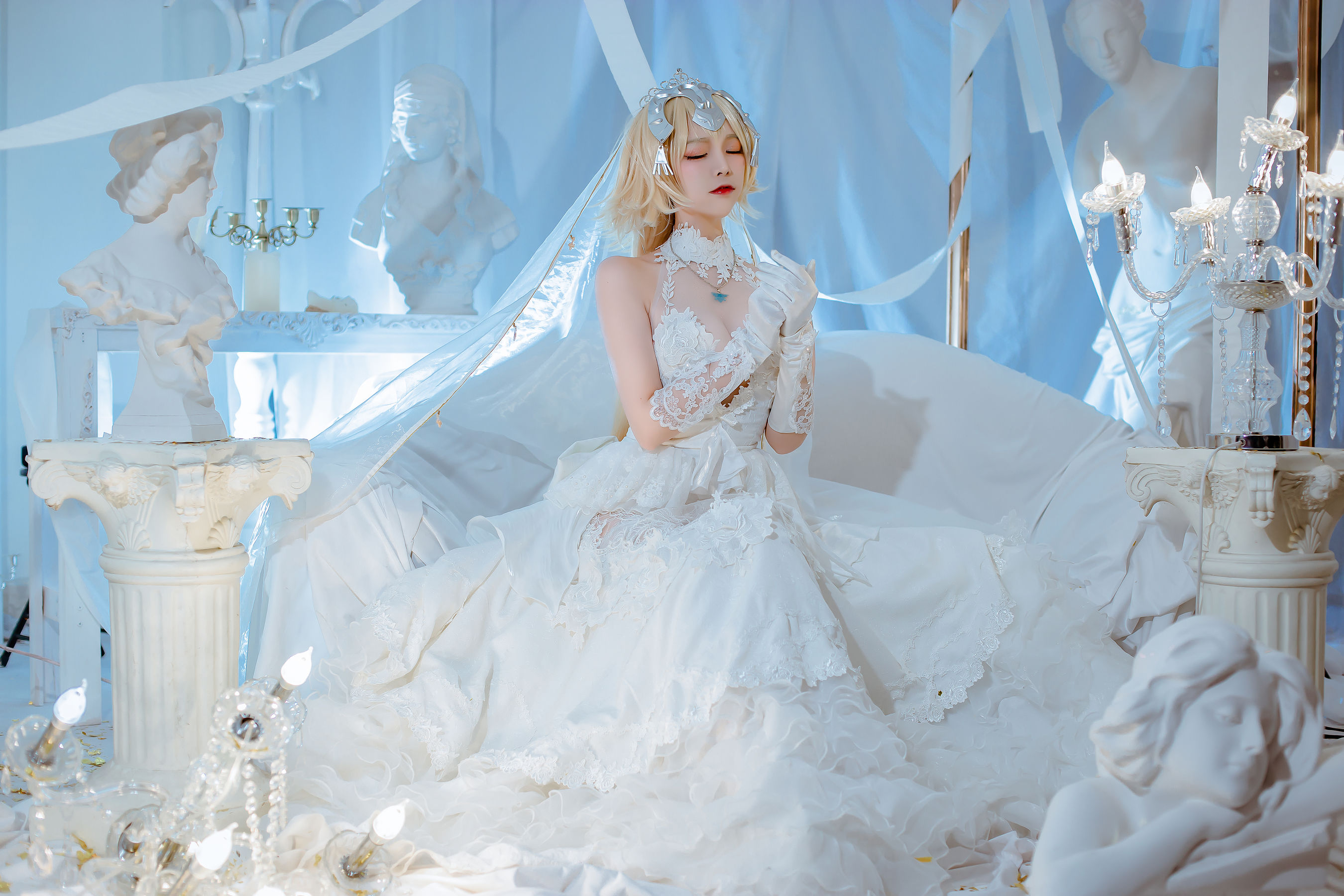 人气Coser二佐Nisa – fate贞德花嫁 [12P] - 秀人网免费无水印在线套图写真