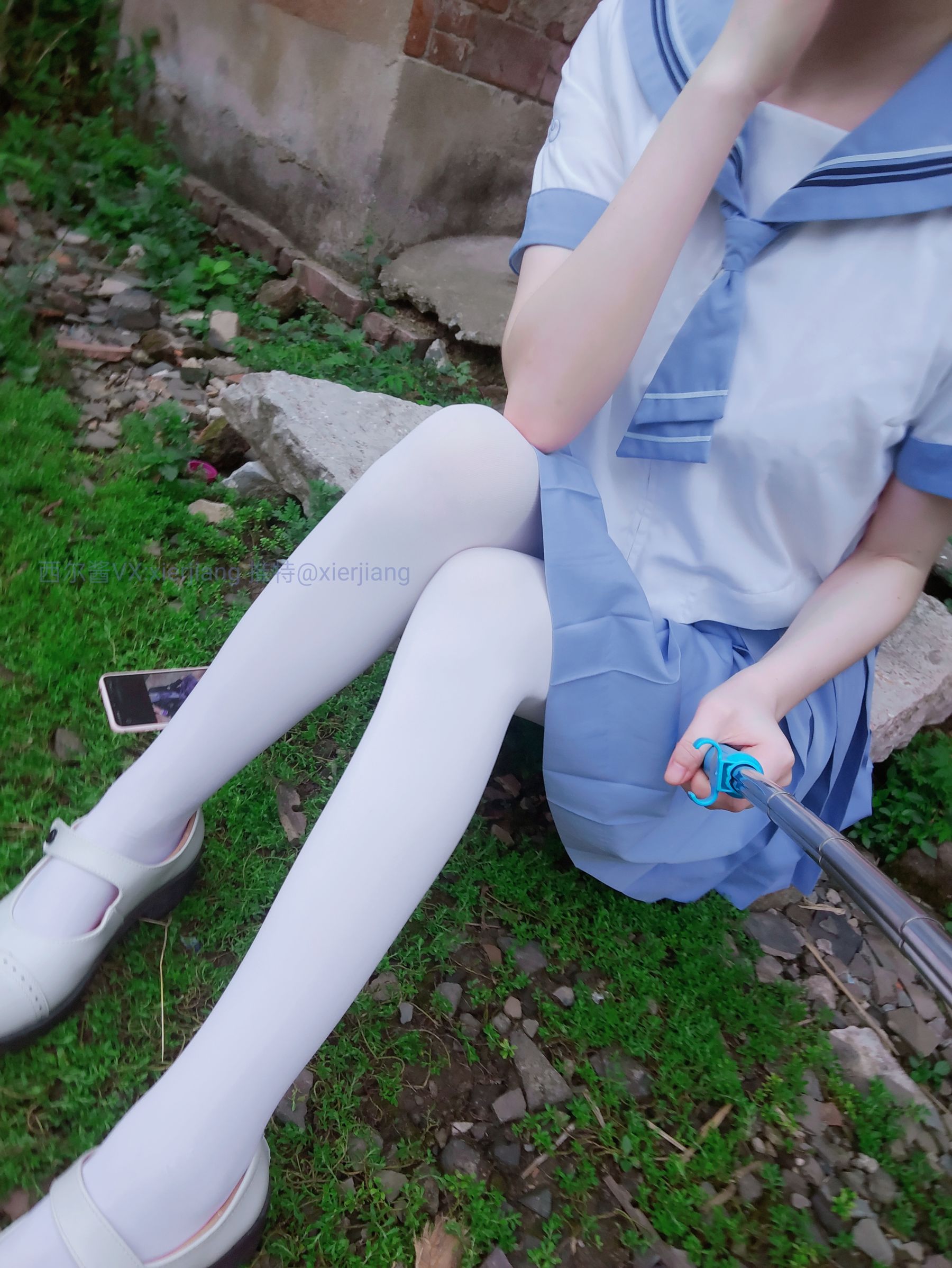 微博萌妹子西尔酱 – 青草水手服 [74P] - 秀人网免费无水印在线套图写真