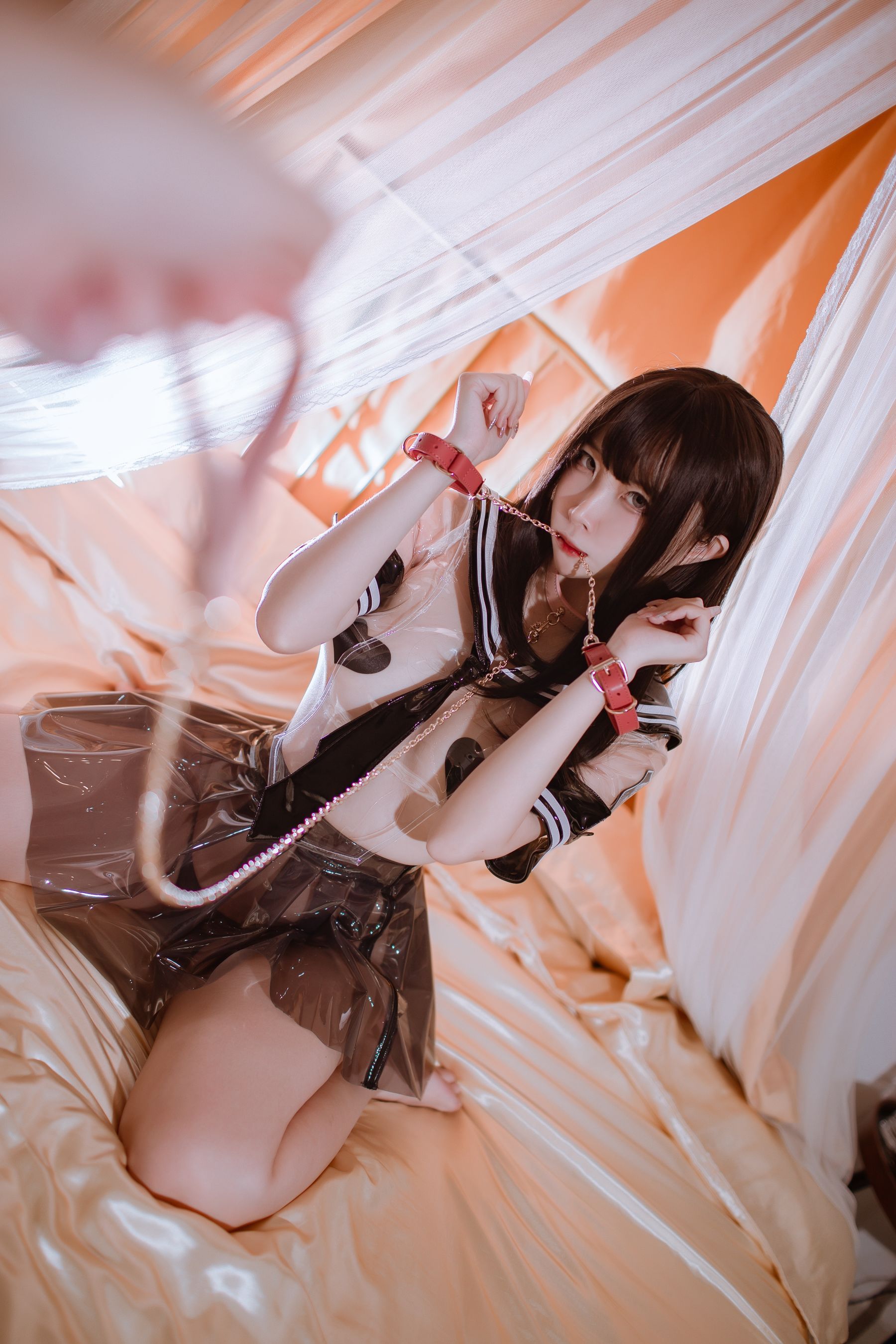 人气Coser二佐Nisa – 透明JK [40P] - 秀人网免费无水印在线套图写真